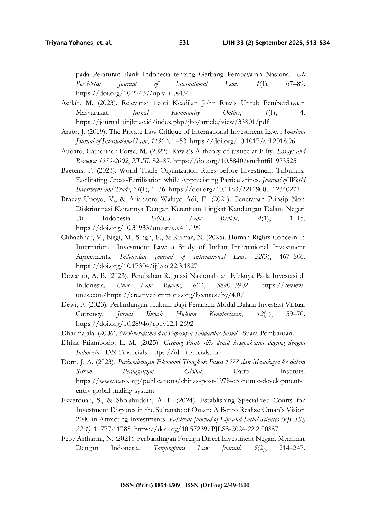 JURIS The WTO Non Discrimination Principle and Its Impact on Developing Indonesia s Investment