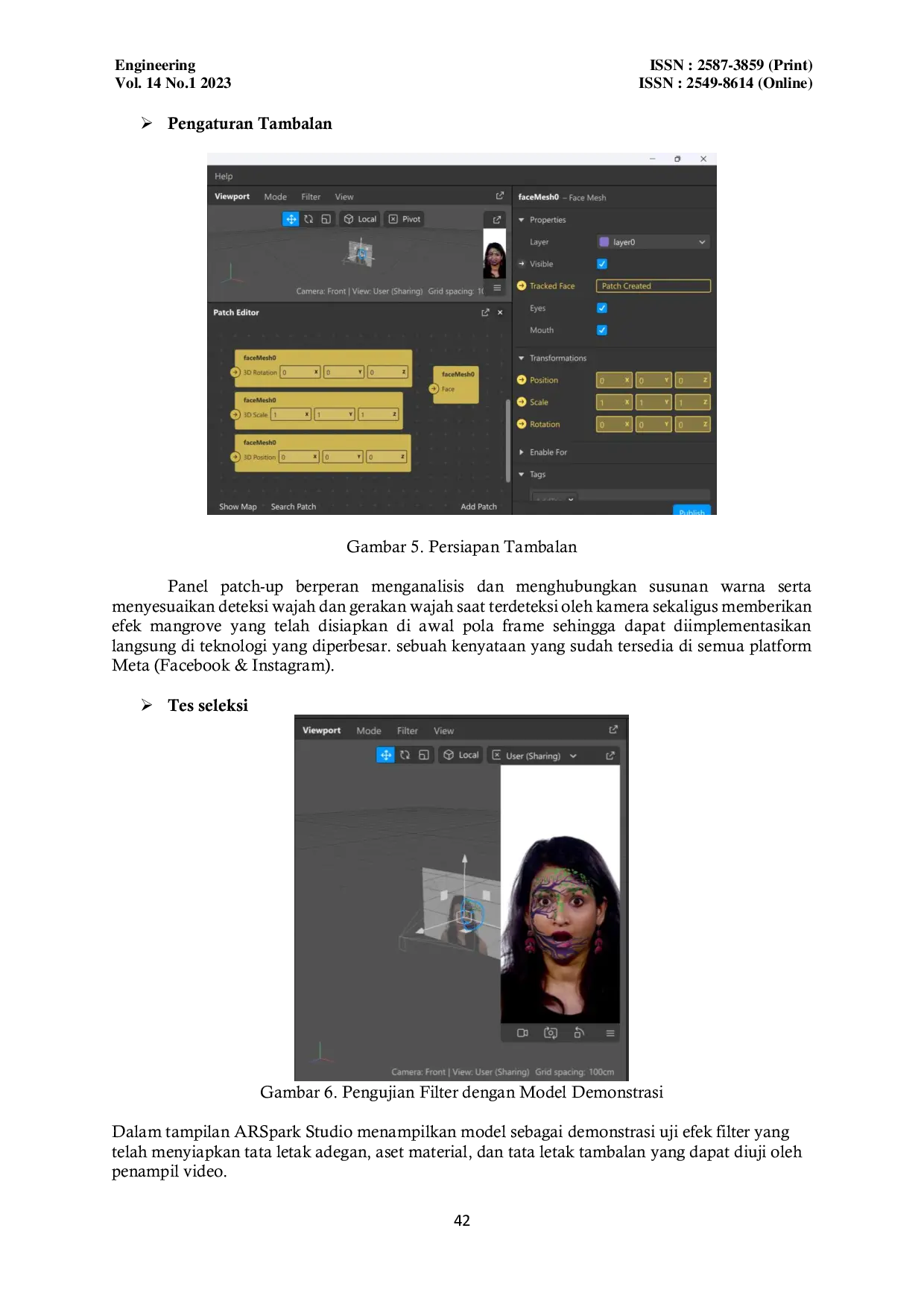 JURIS Desain Filter Meta Bermasker Instagram Facebook Mangrove Berbasis Augmented Reality