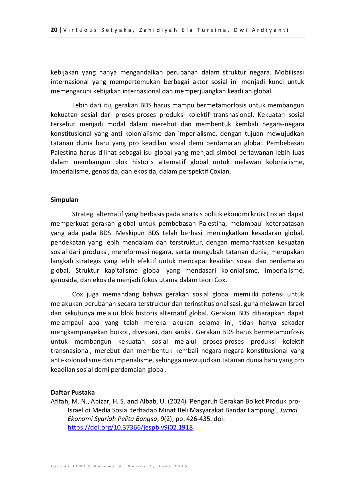 JURIS Gerakan Global Pembebasan Palestina Pasca Boikot Divestasi Sanksi