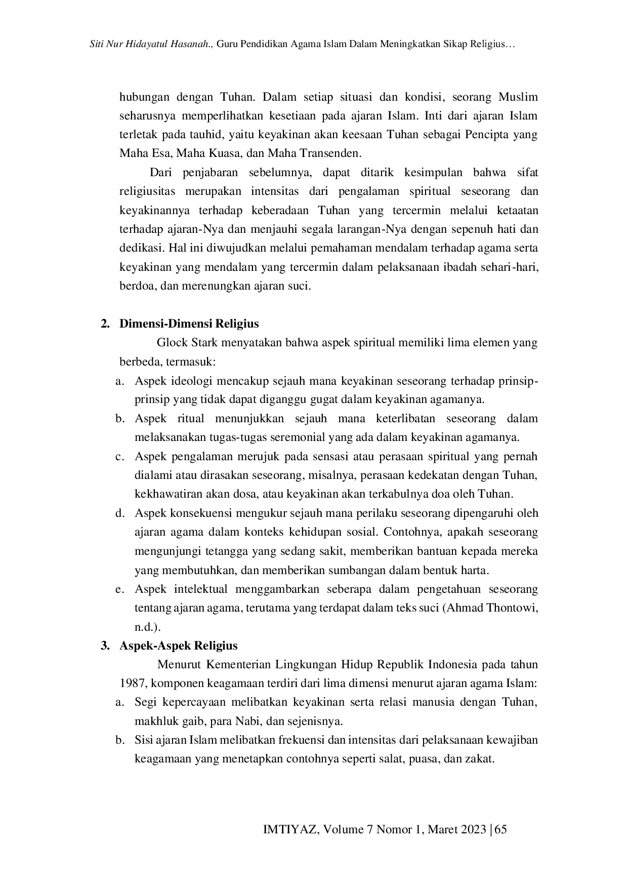 JURIS Peran Guru Pendidikan Agama Islam Dalam Meningkatkan Sikap Religius Siswa Pada Aspek Islam