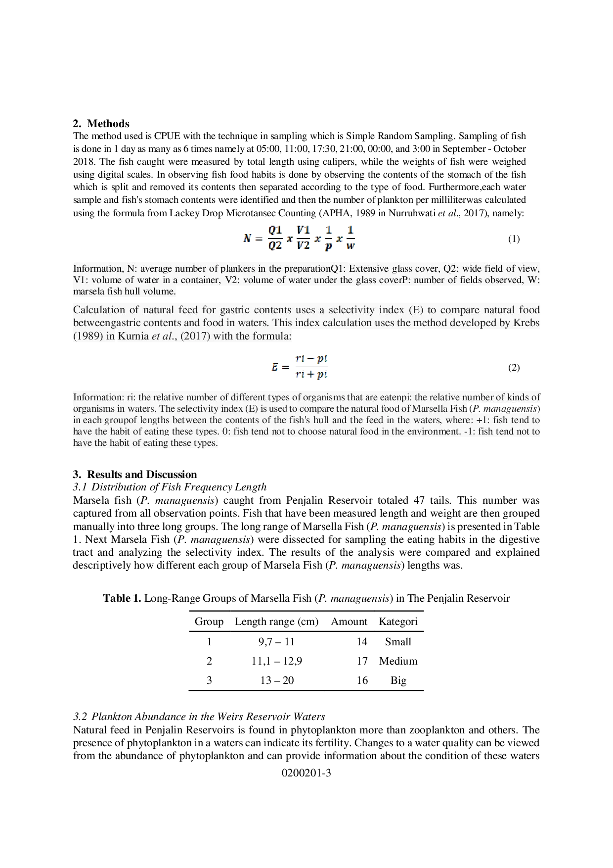 juris Feeding Habits of Marsela Fish Parachromis managuensis In Penjalin Reservoir Brebes Central Java