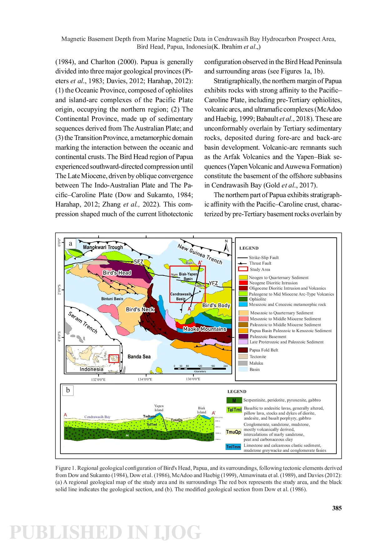 JURIS Magnetic Basement Depth from Marine Magnetic Data in Cendrawasih Bay Hydrocarbon Prospect Area Bird Head Papua Indonesia