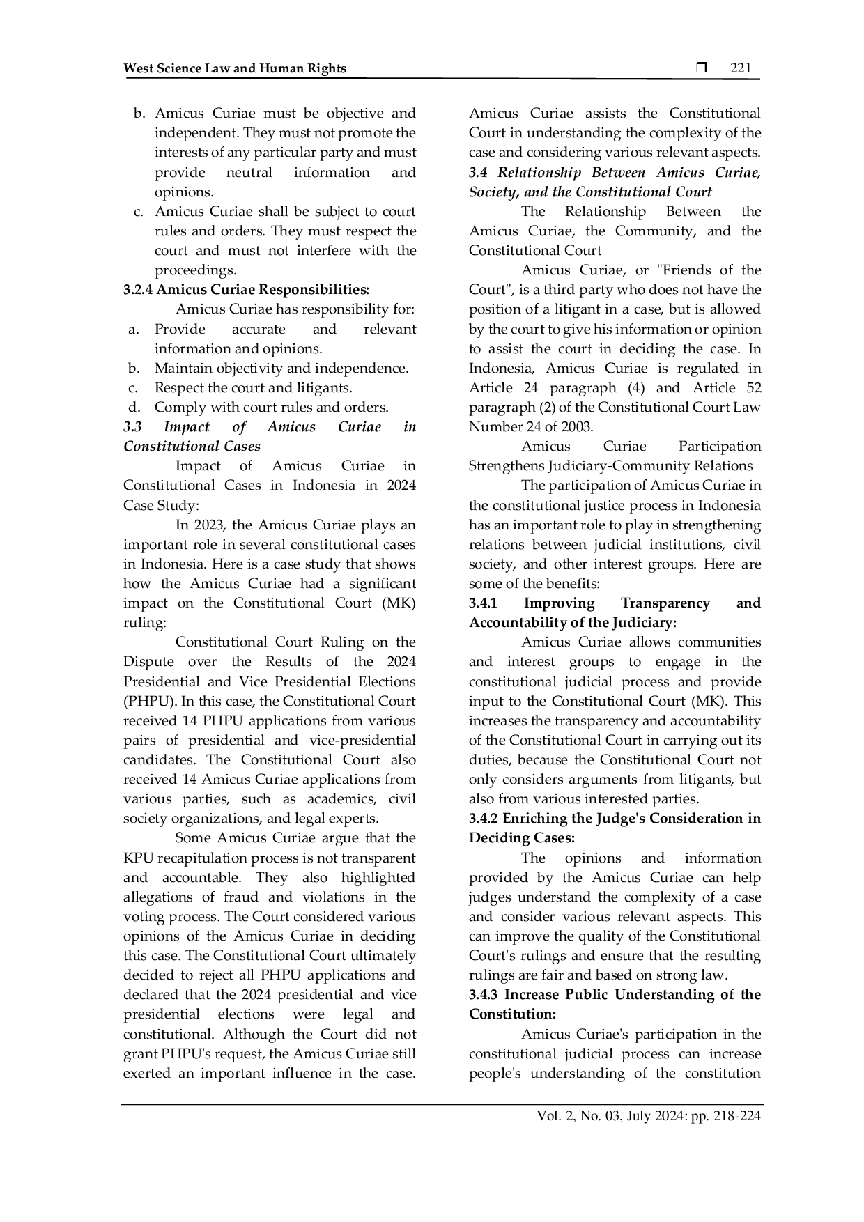 JURIS Authority of Amicus Curiae in Constitutional proceedings Bridging Society and the Constitutional Court