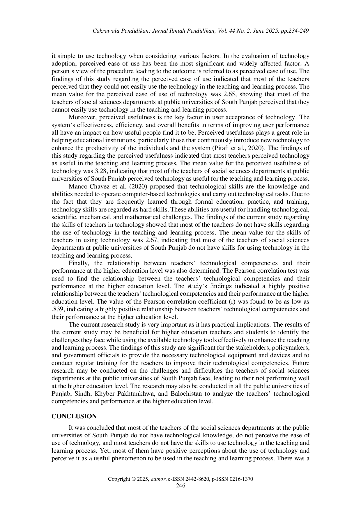 juris Analysis of Teachers Technological Competencies and Their Performance at Higher Education Level