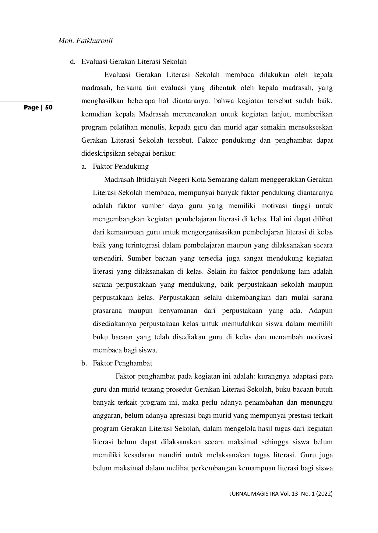 JURIS Gerakan Literasi Membaca Menuju Pendidikan Madrasah Mandiri Berprestasi Di Madrasah Ibtidaiyah Negeri Kota Semarang