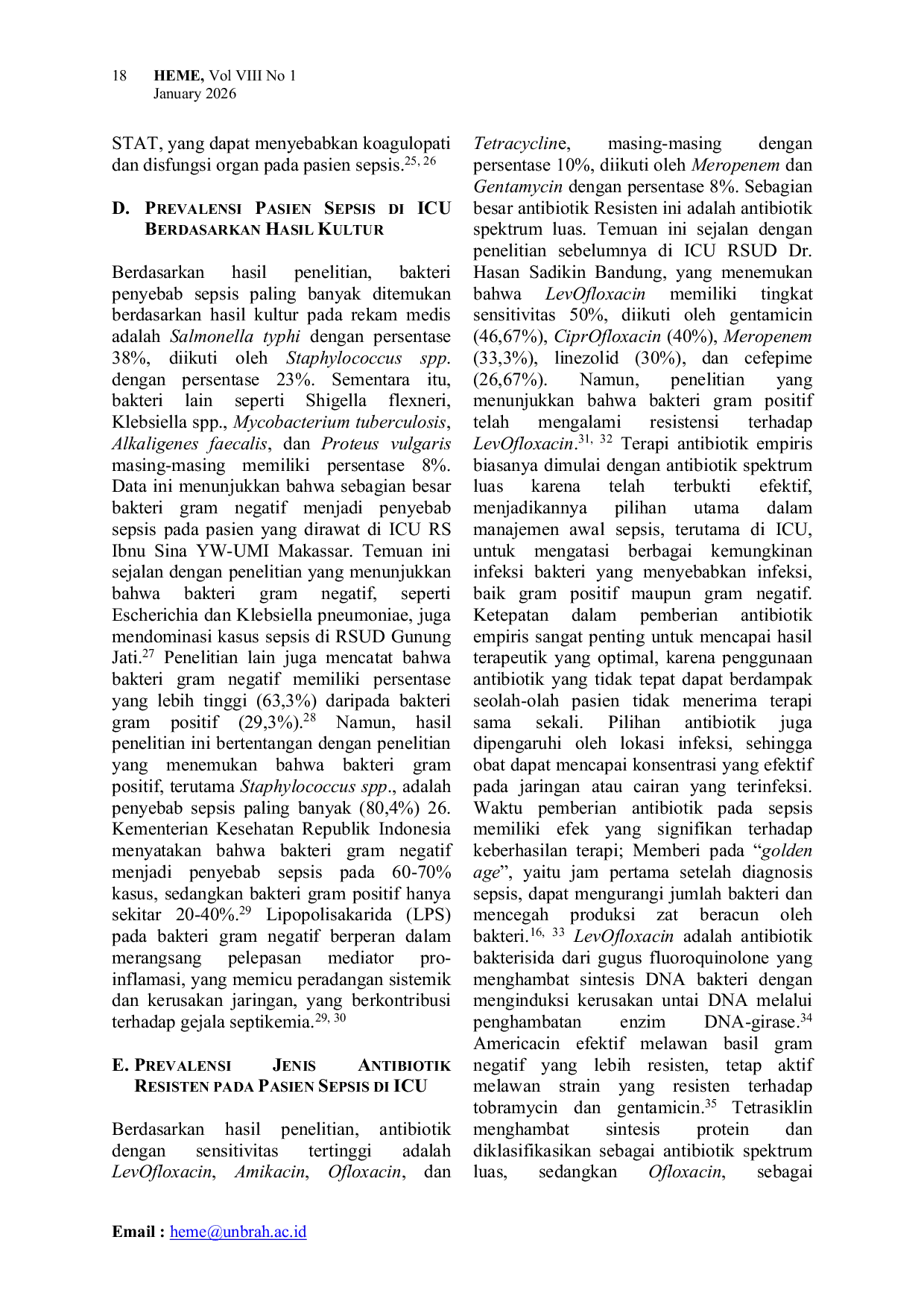 JURIS Gambaran Penggunaan Antibiotik Pada Kasus Sepsis Di Ruang Intensive Care Unit Icu Rumah Sakit Ibnu Sina Yw Umi Makassar