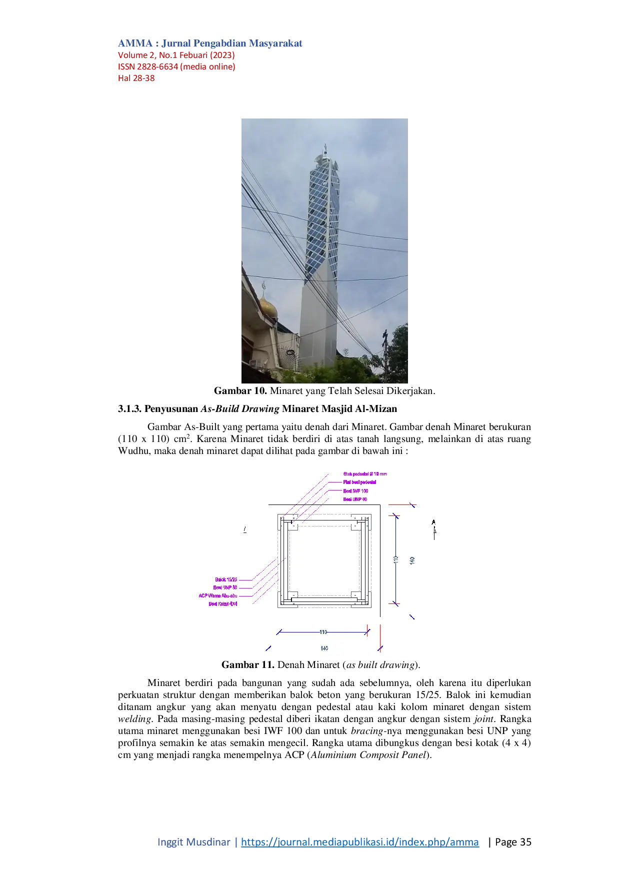 JURIS Pendampingan Renovasi Minaret Masjid Al Mizan