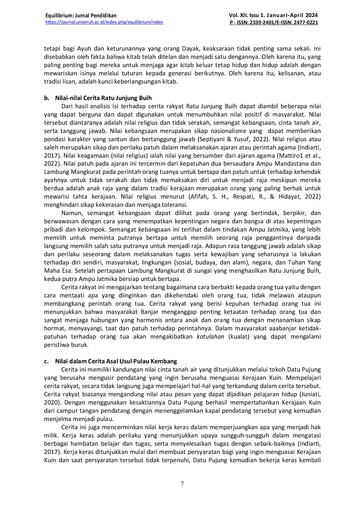 JURIS Cerita Rakyat Banjar Sebuah Alternatif Pola Pendidikan Sosial Budaya Masyarakat Lahan Basah di Kalimantan