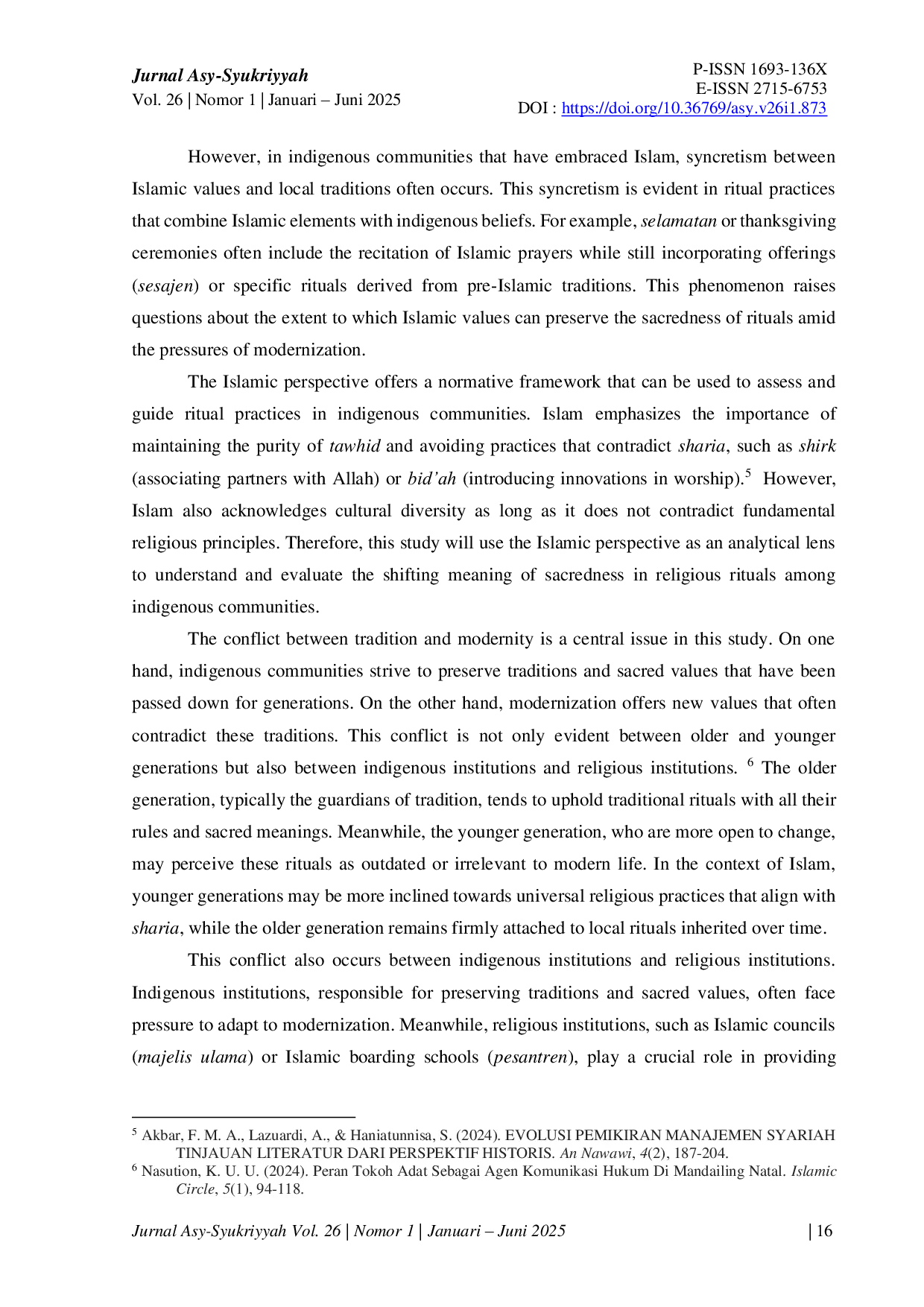 JURIS Shifting Meaning of Sacredness in Religious Rituals Sociological Studies of Indigenous Peoples in the Era of Modernization