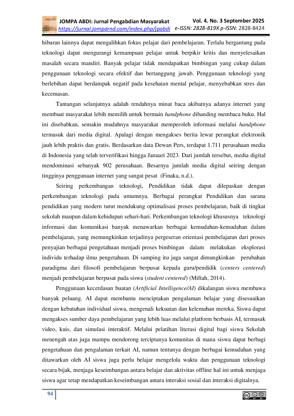 JURIS Pelatihan Literasi Digital Untuk Meningkatkan Kualitas Belajar Siswa SMAN 3 Konawe Selatan