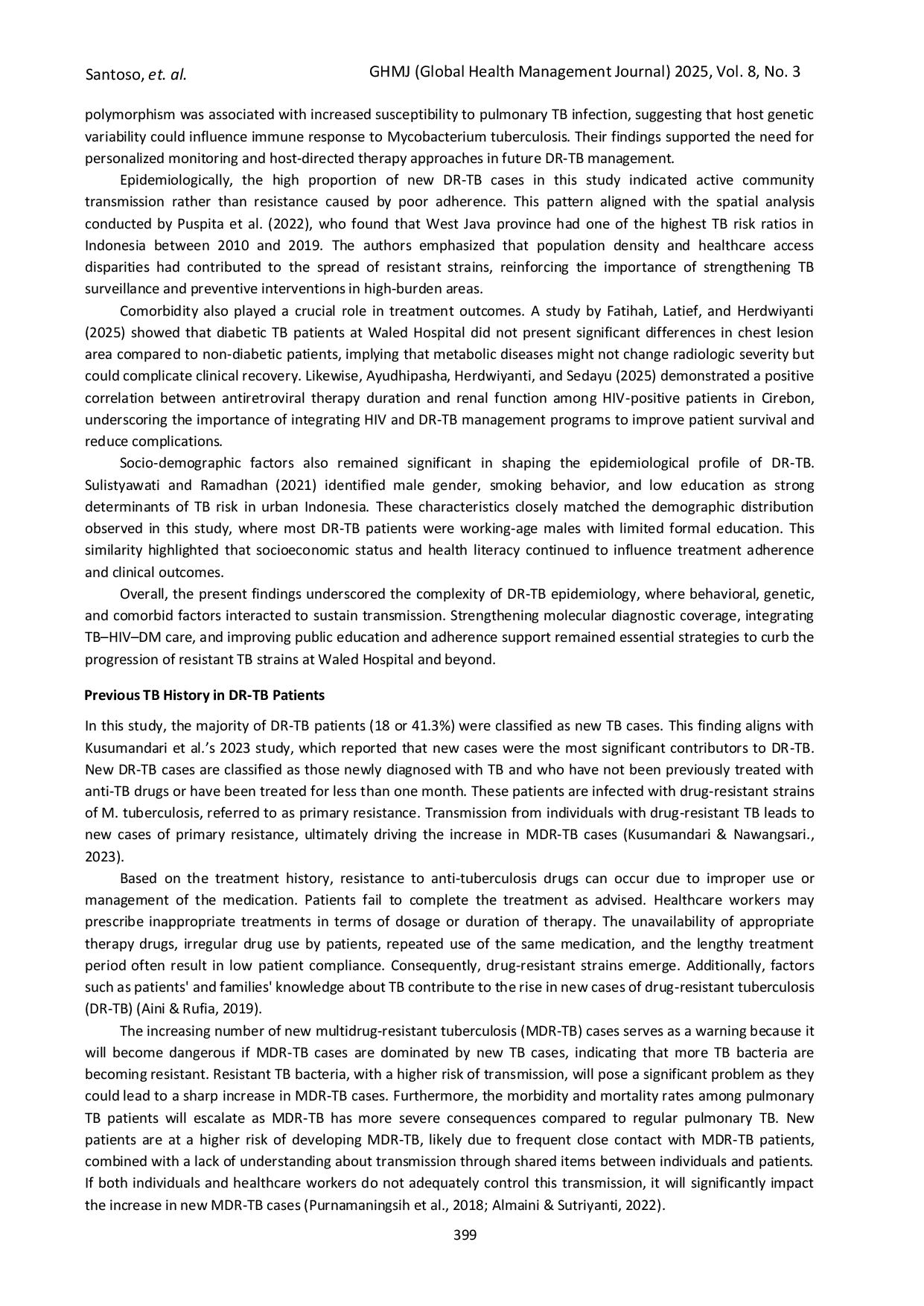 juris Drug Resistant Profile among the Pulmonary Tuberculosis Patients at Waled General Hospital Cirebon Regency Indonesia