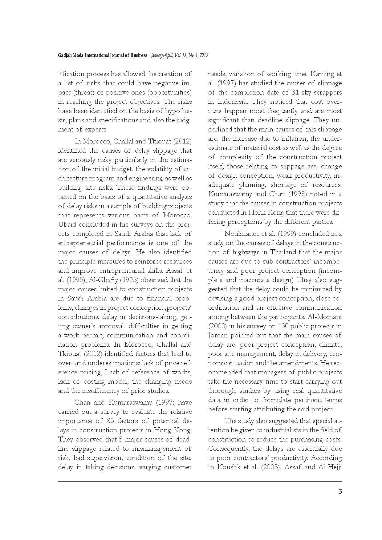 juris Identification and Risk Management In The Expenditure Process Risks Leading to Deadline Slippage and Costs and Building Projects