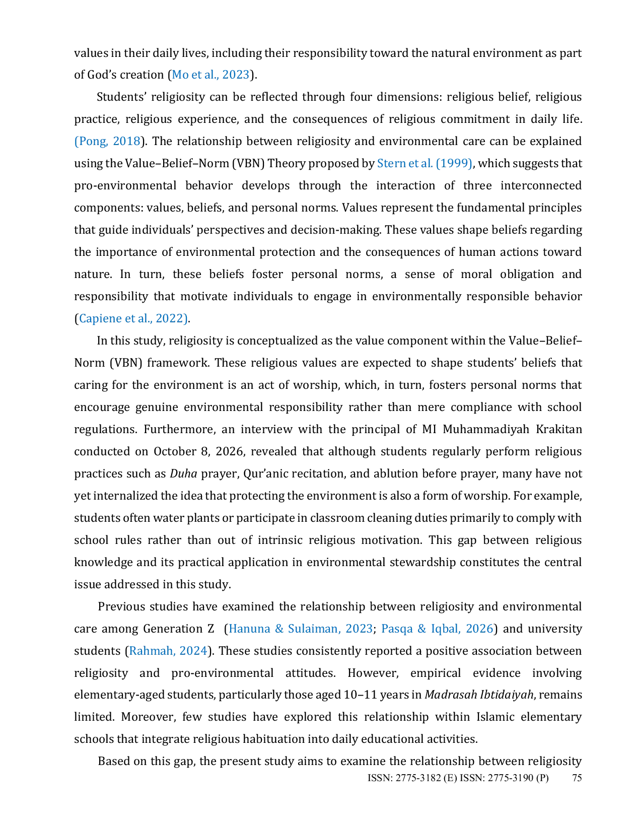 JURIS Religiosity and Environmental Care Attitudes A Correlational Study Among Islamic Elementary School Students in Bayat District
