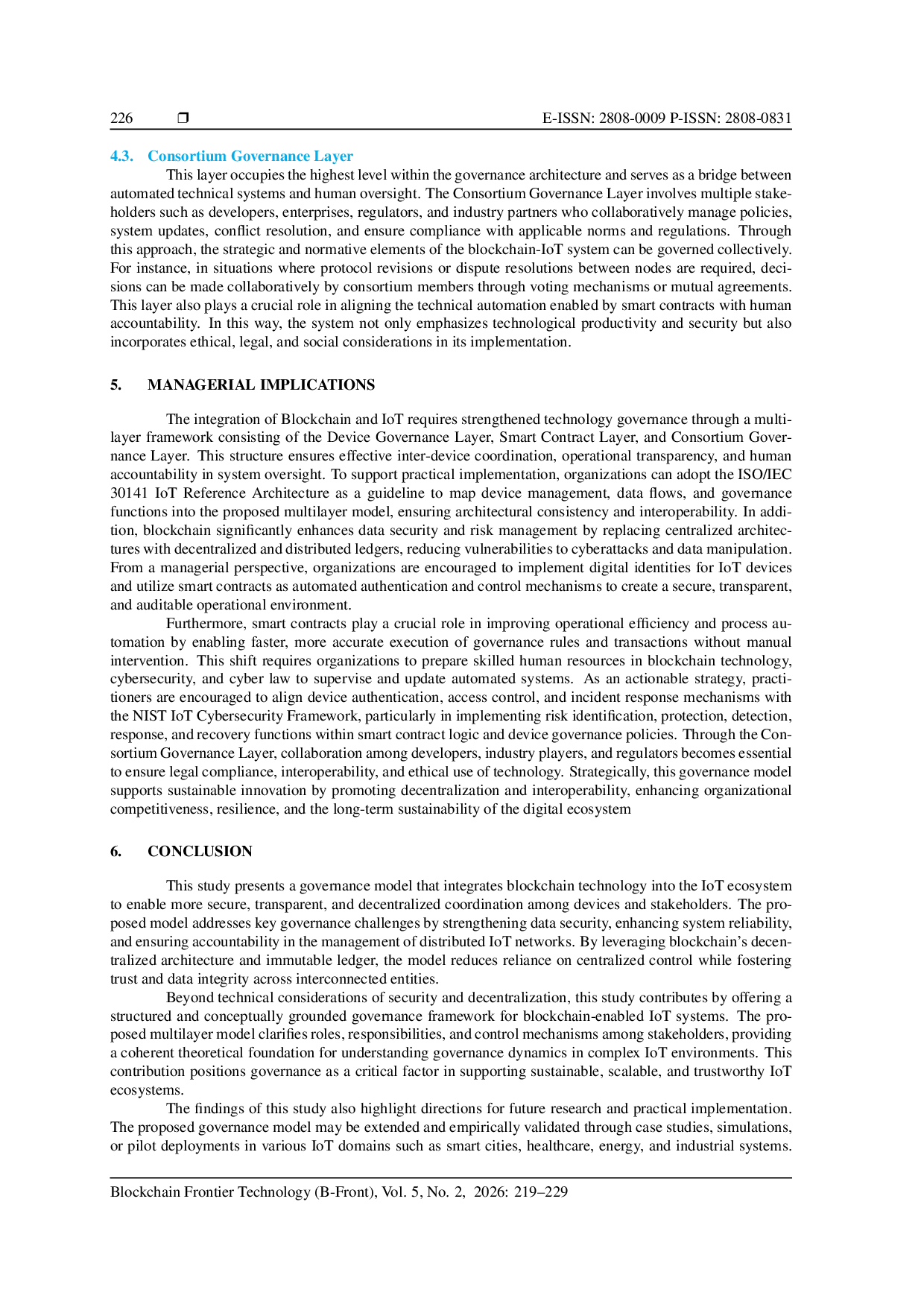 JURIS Governance Models for Blockchain Integrated IoT Ecosystems