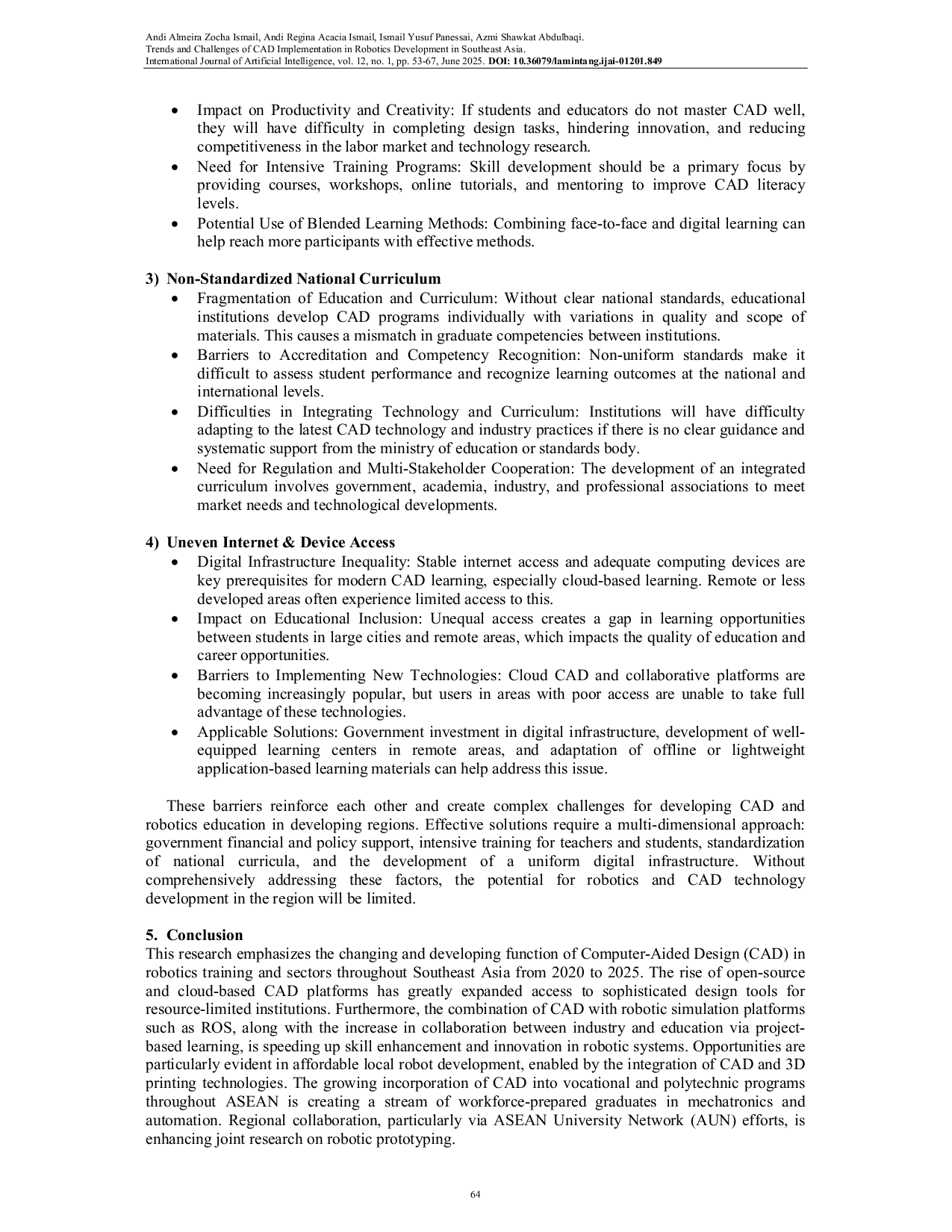 JURIS CAD for Robotics Trends Opportunities Considerations and Constraints