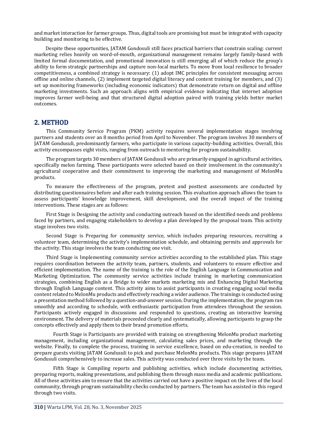 JURIS Optimizing Communication and Edukreatif Marketing Management of MelonMu Jama ah Tani Gondosuli Muntilan