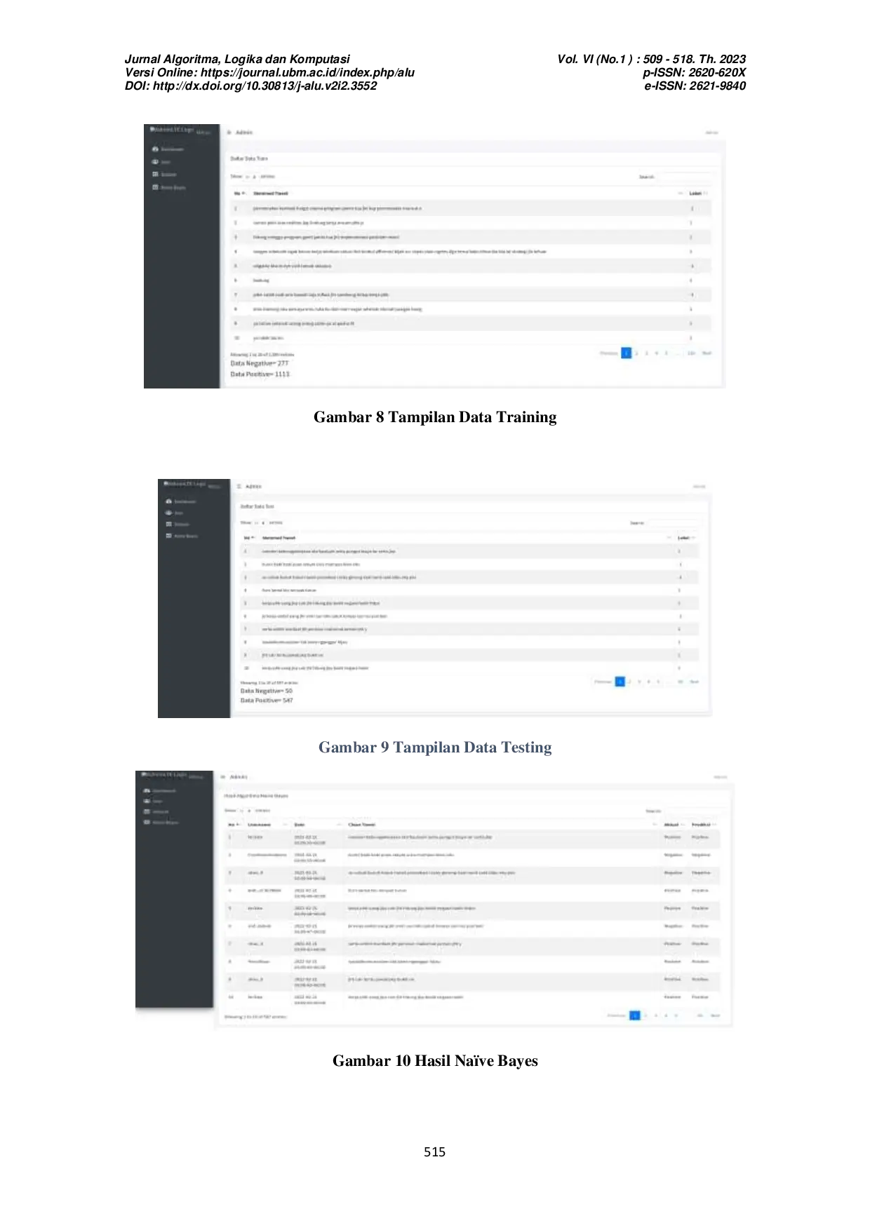 JURIS Analisis Sentimen Kebijakan Jaminan Hari Tua JHT Pada Twitter Menggunakan Na ve Bayes