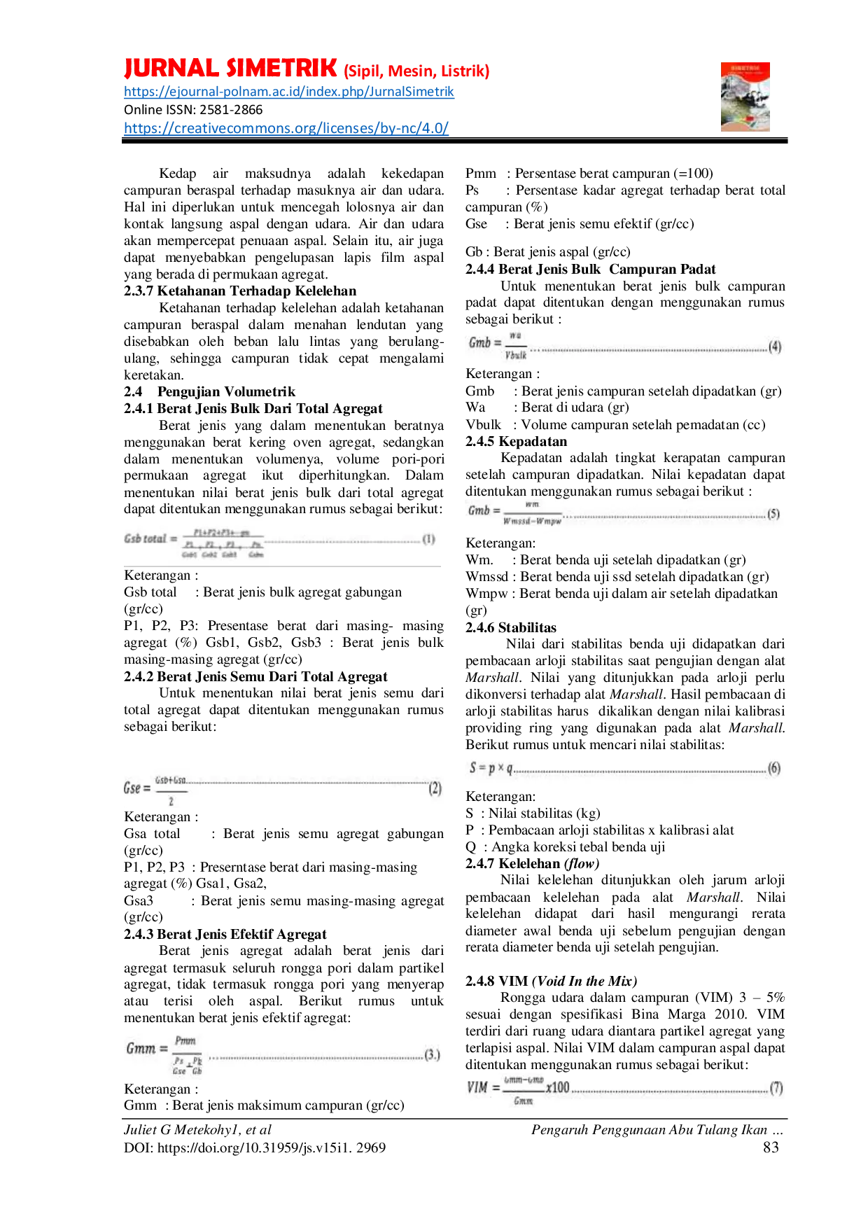 JURIS PENGARUH PENGGUNAAN ABU TULANG IKAN CAKALANG PADA PERKERASAN LENTUR