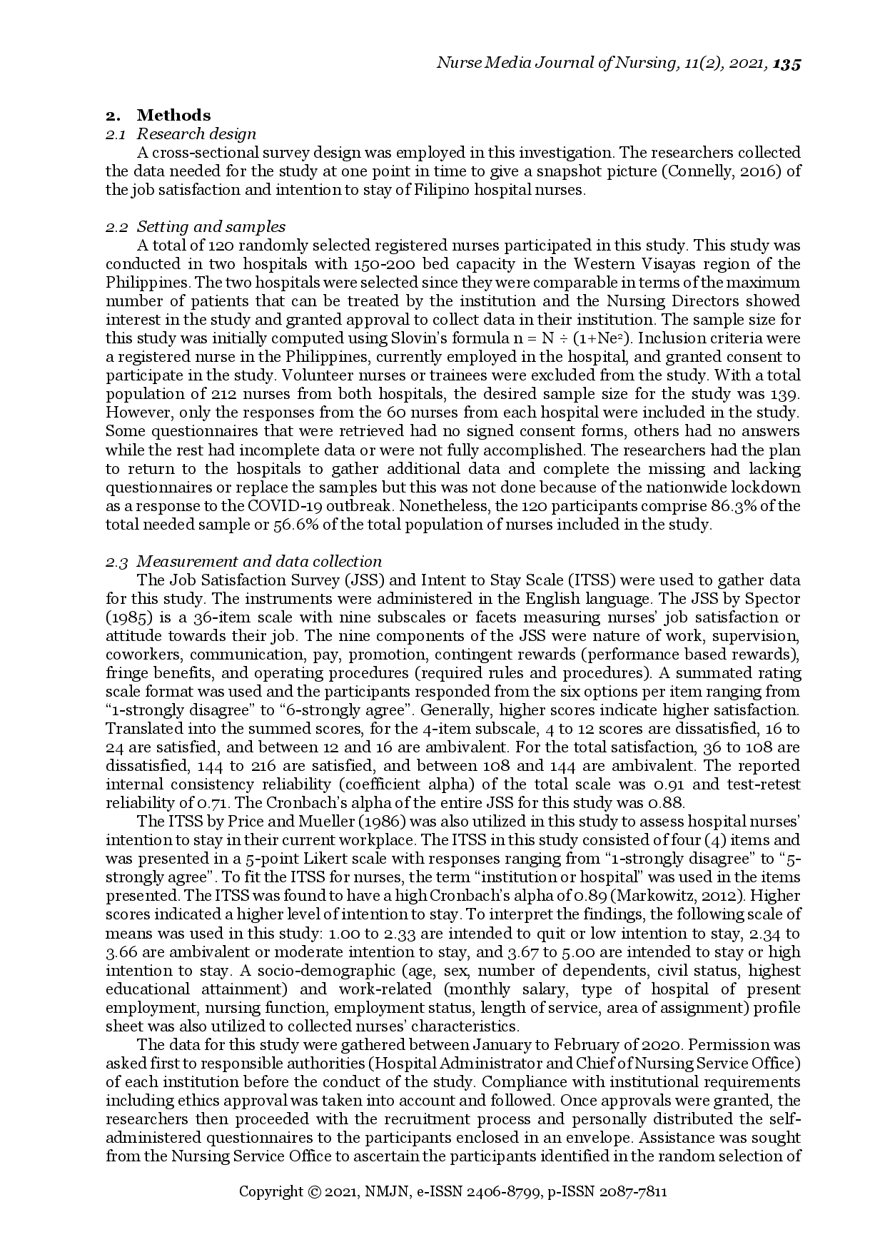 juris Revisiting Job Satisfaction and Intention to Stay A Cross sectional Study among Hospital Nurses in the Philippines
