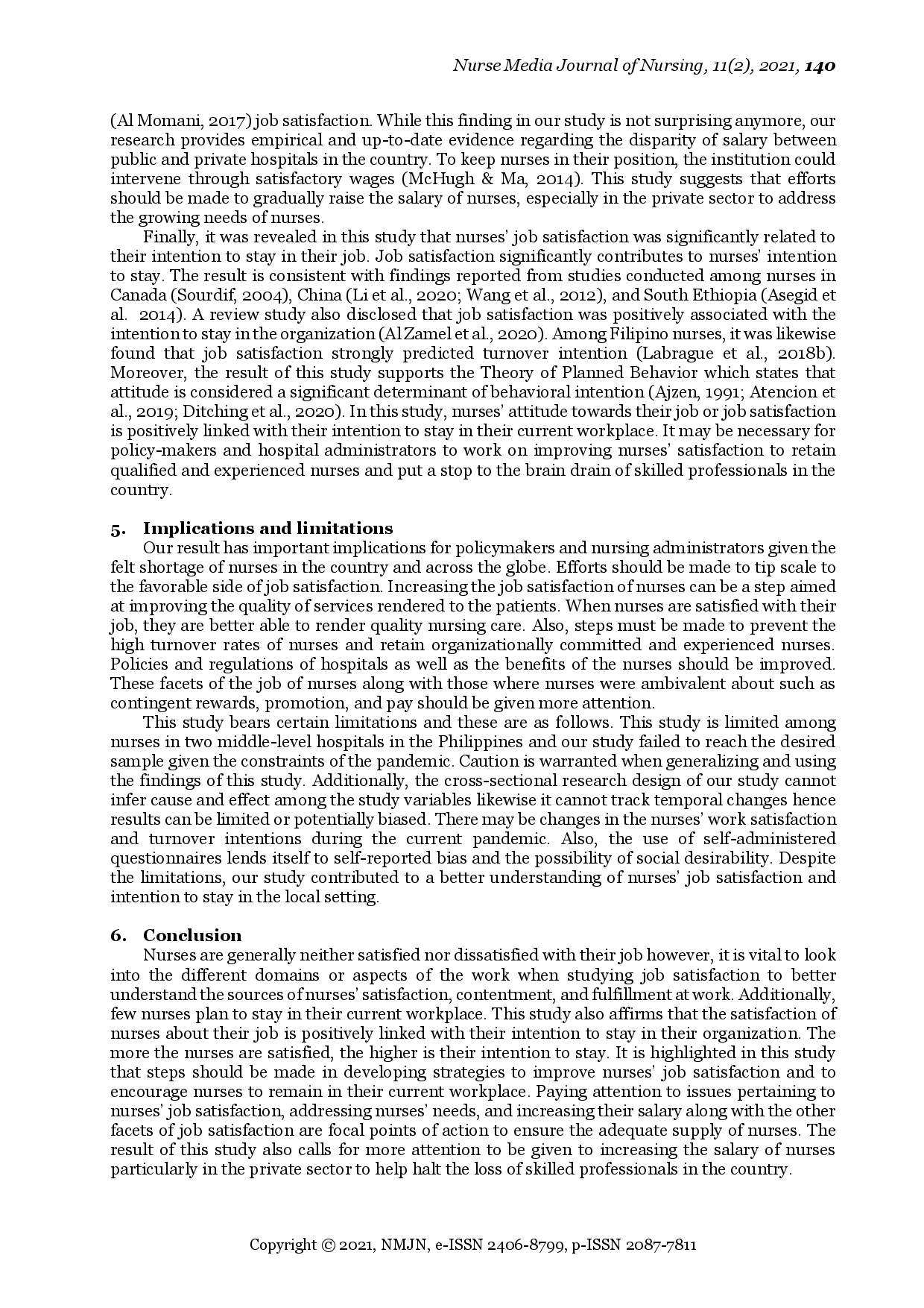 juris Revisiting Job Satisfaction and Intention to Stay A Cross sectional Study among Hospital Nurses in the Philippines