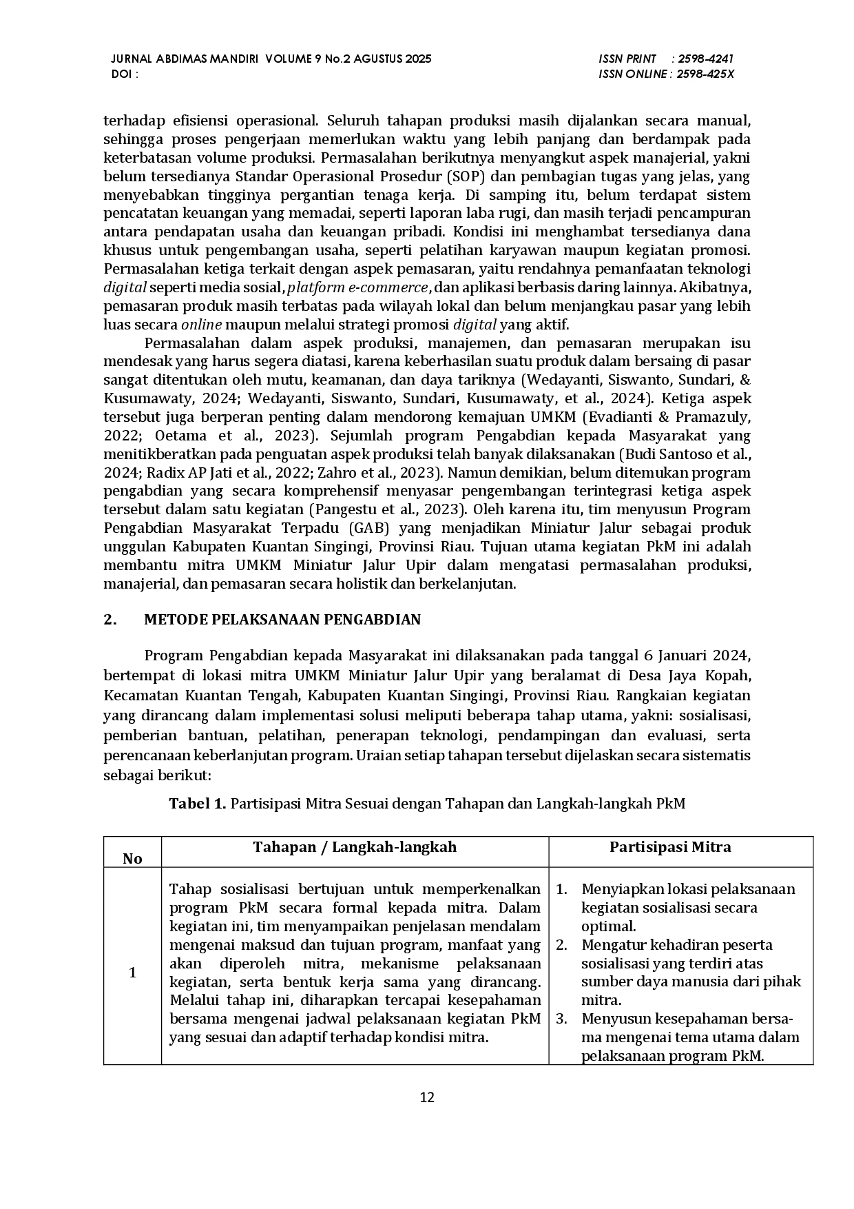 juris Pengembangan Produk Pemasaran UMKM Miniatur Jalur Berbasis E Commerce di Kecamatan Kuantan Tengah Kabupaten Kuantan Singingi Provinsi Riau