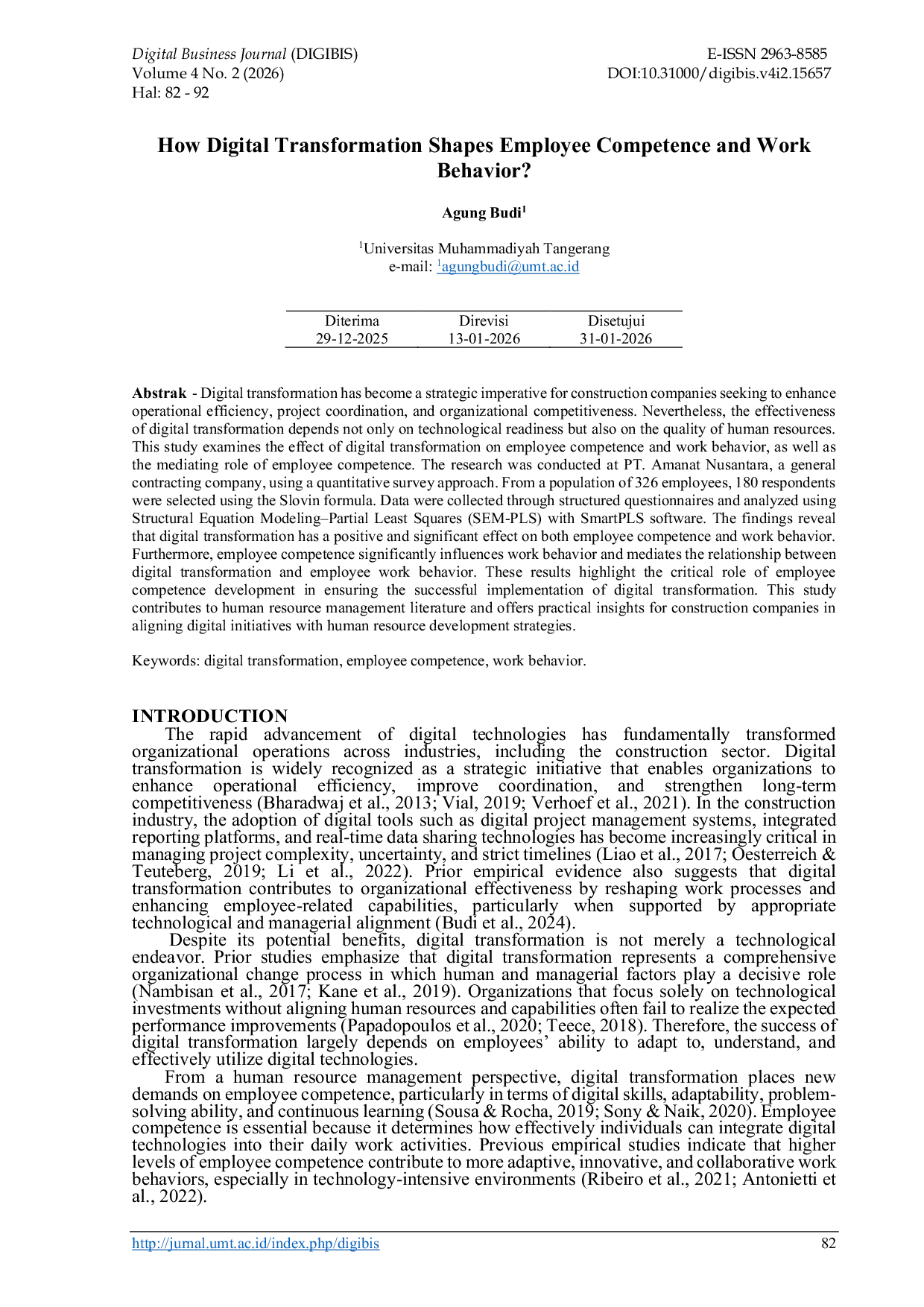 JURIS How Digital Transformation Shapes Employee Competence and Work Behavior