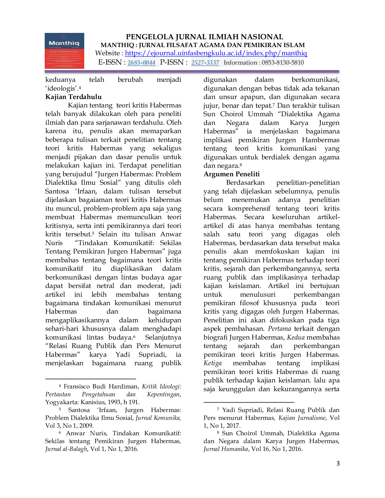 JURIS Teori Kritis dalam Paradigma Komunikasi Jurgen Habermas