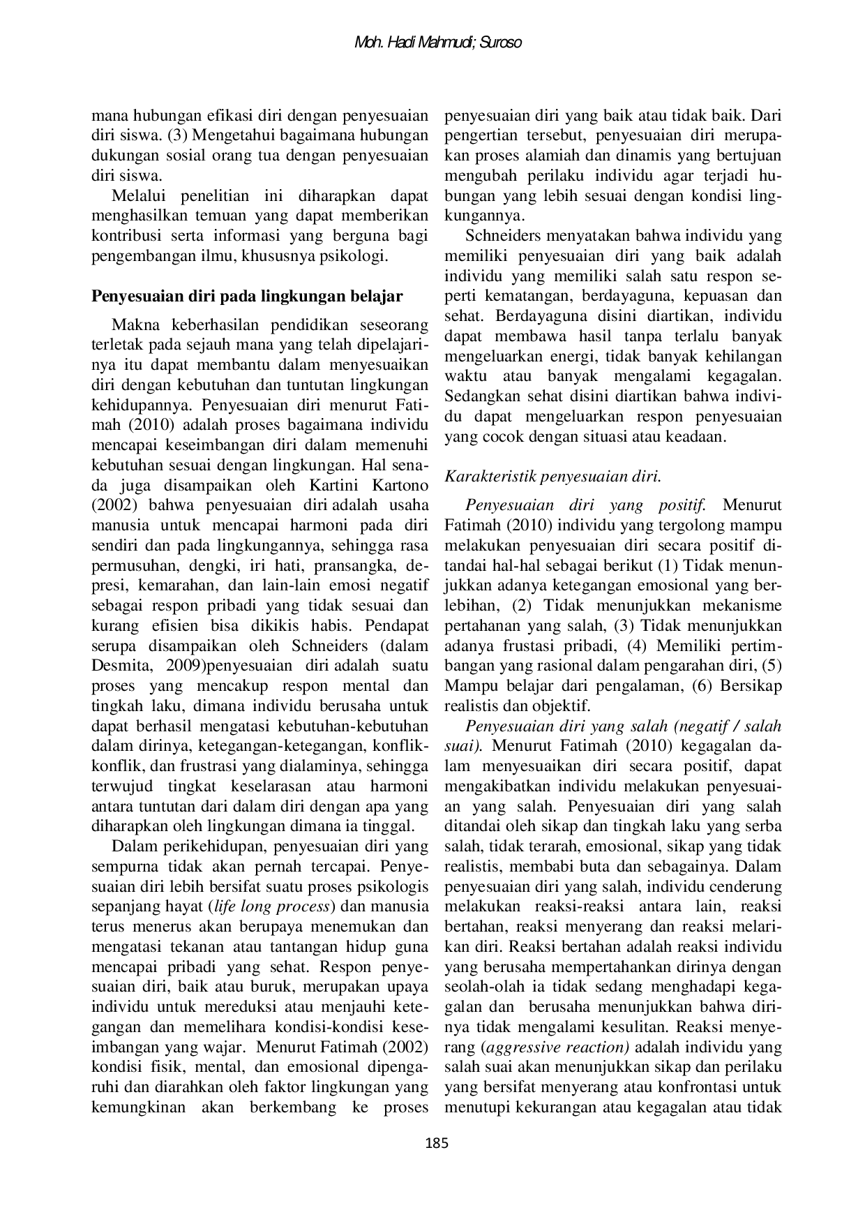 JURIS Efikasi Diri Dukungan Sosial dan Penyesuaian Diri Dalam Belajar