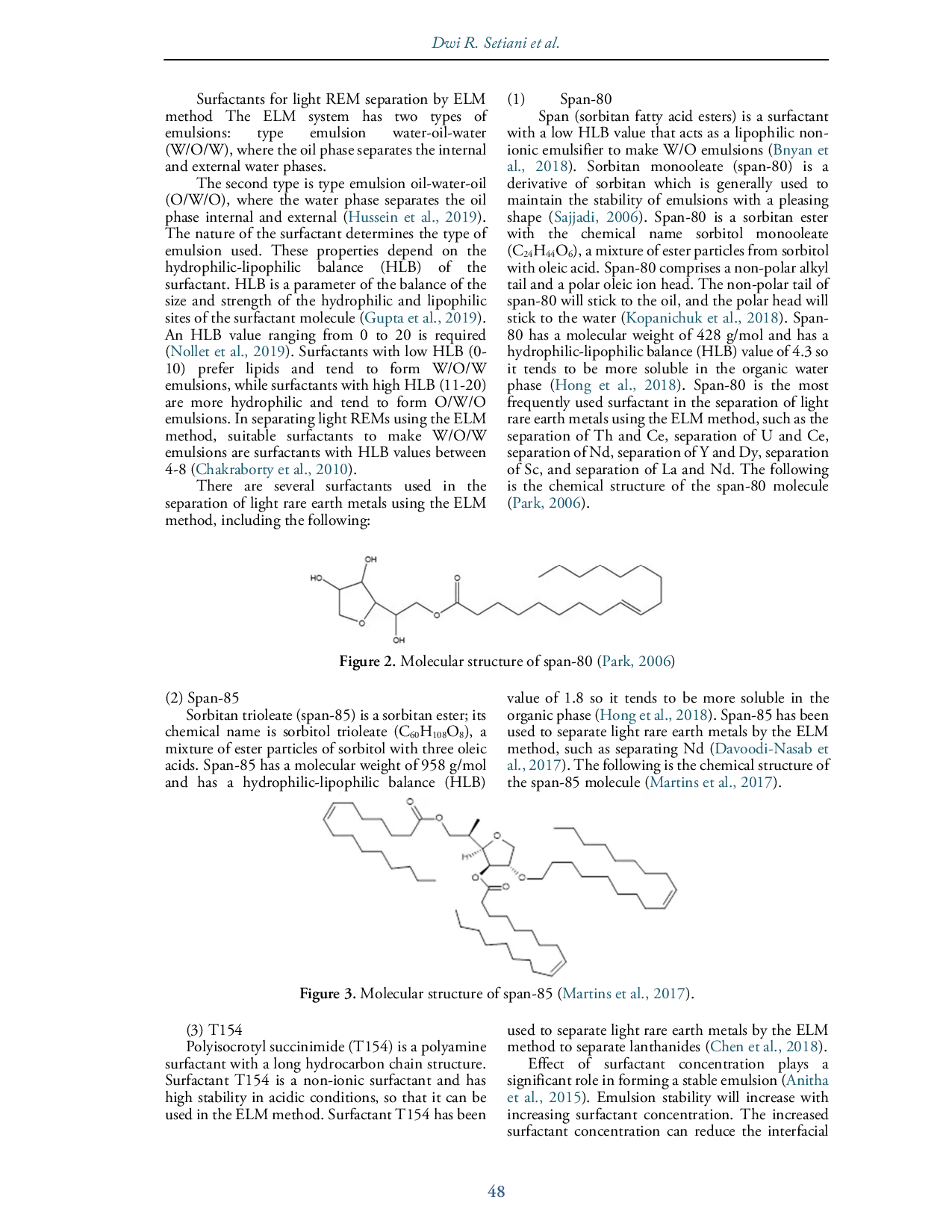 juris The Effect of Surfactants on Separation of Light Rare Earth Metals using Emulsion Liquid Membrane Method Review