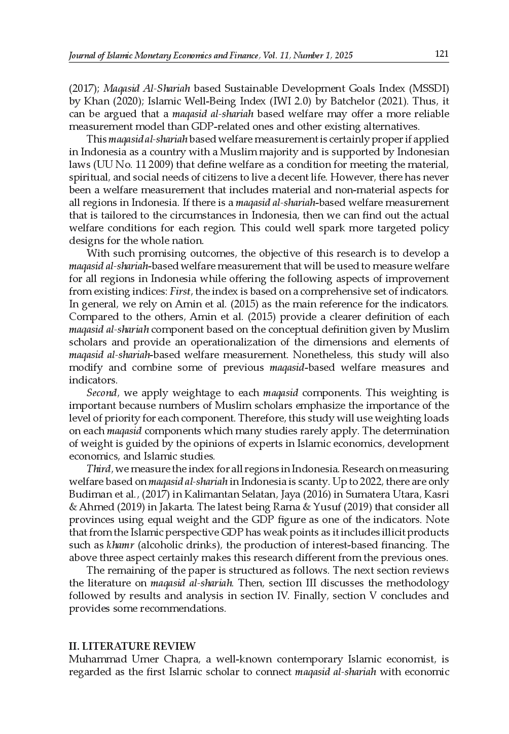 juris A Maqasid Based Welfare Index in Indonesia An Empirical Investigation