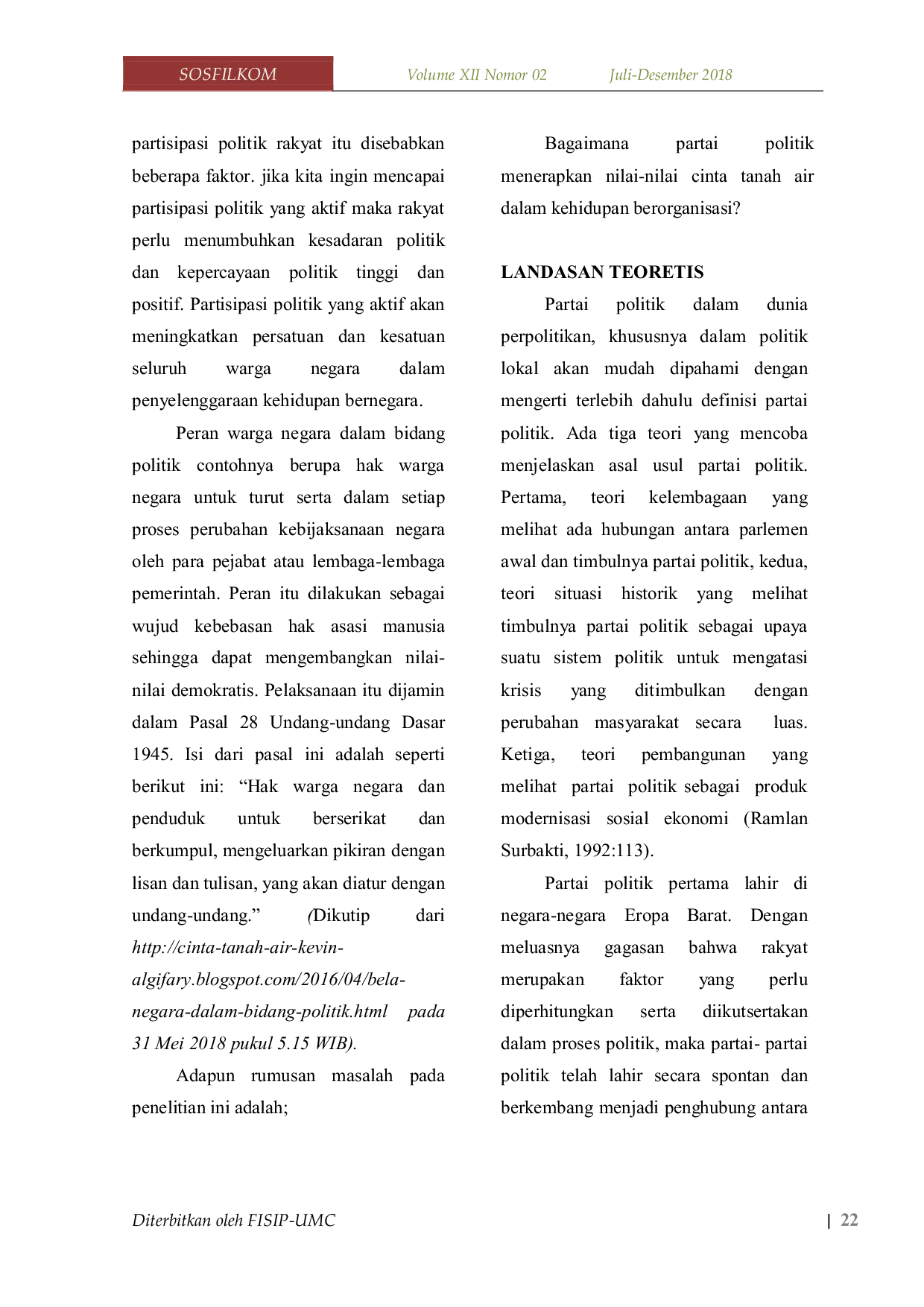 JURIS CINTA TANAH AIR DALAM PERSPEKTIF PARTAI POLITIK Studi Kualitatif Cinta Tanah Air dalam Pandangan Partai Politik PDIP Kabupaten Cirebon