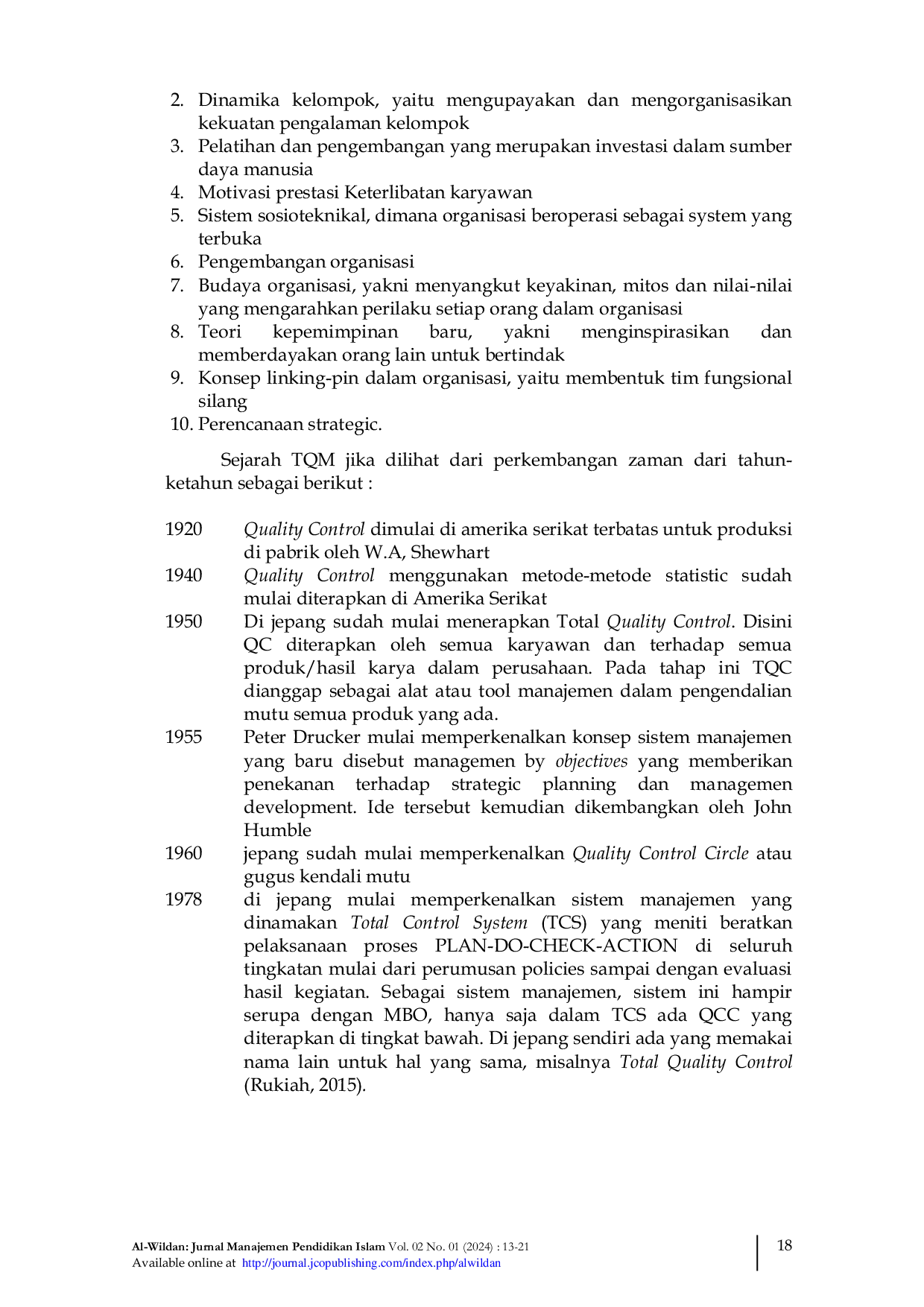 JURIS Sejarah Dan Tokoh Total Quality Management TQM Serta Implikasinya Terhadap Konteks Pendidikan