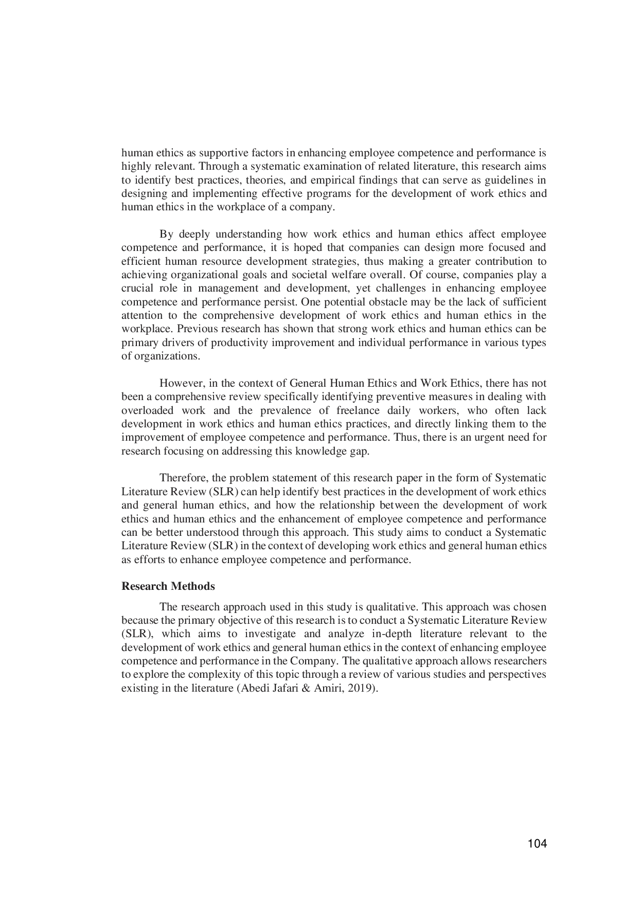 JURIS Constructing Work Ethics And General Human Ethics Paradigm In Indonesia