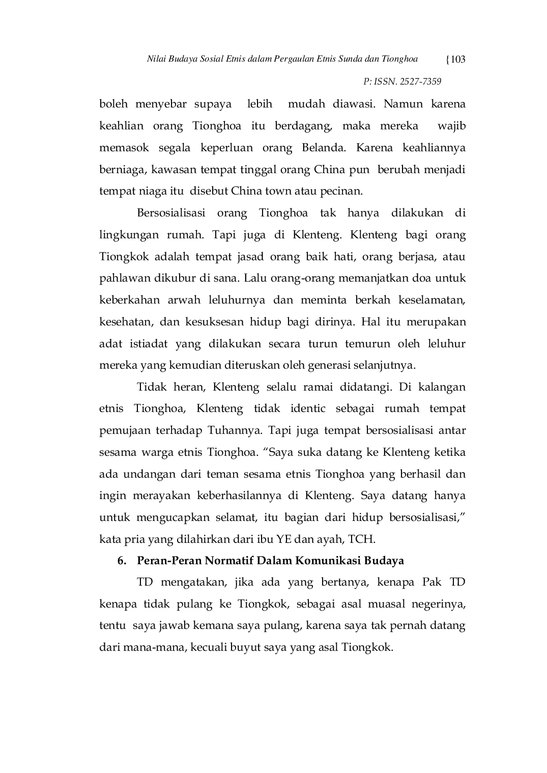 JURIS Nilai Nilai Budaya Sosial Etnis dalam Pergaulan Sehari hari Etnis Sunda dan Etnis Tionghoa