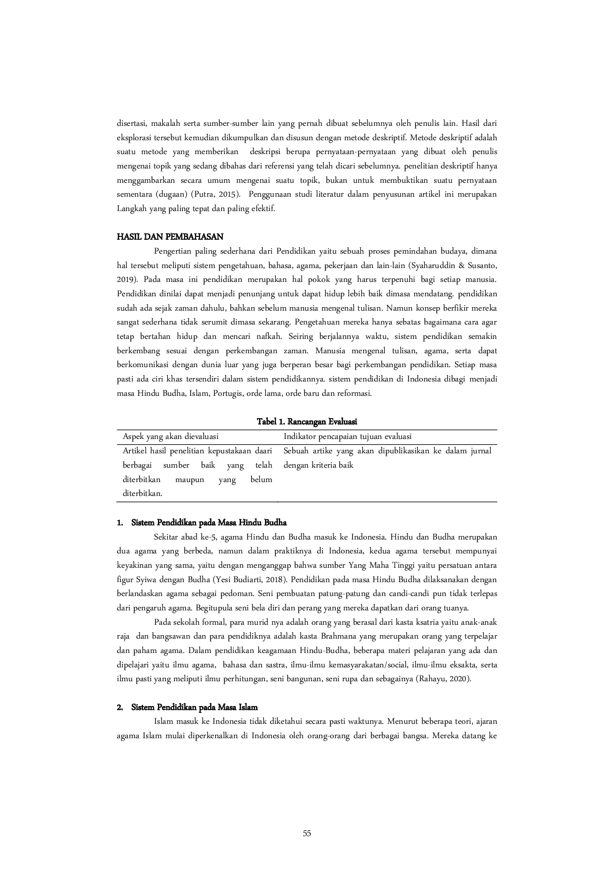 JURIS Sejarah Sistem Pendidikan Di Indonesia Dari Masa Ke Masa Sebuah Studi Literatur