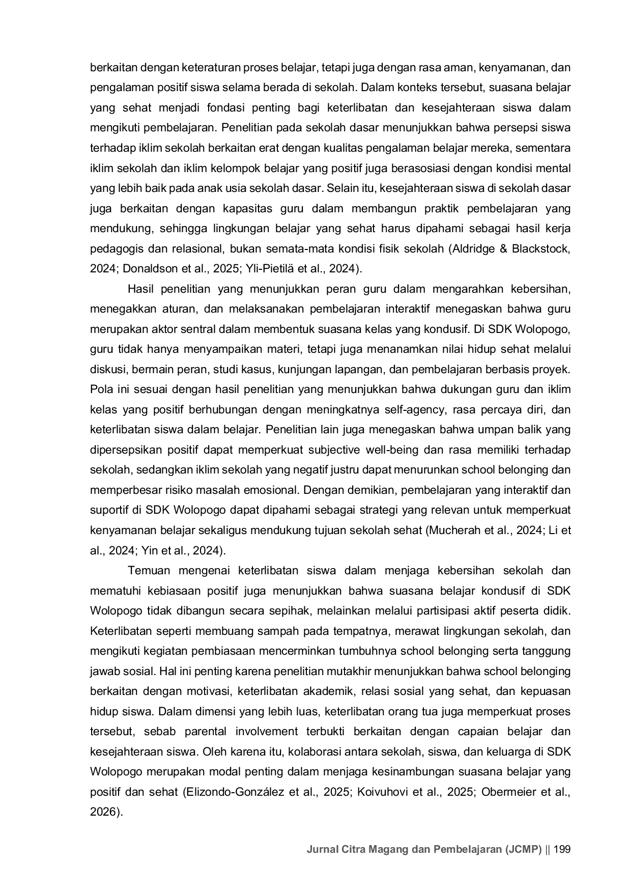 JURIS Penguatan Suasana Belajar Mengajar yang Kondusif untuk Mewujudkan Sekolah Sehat di SD