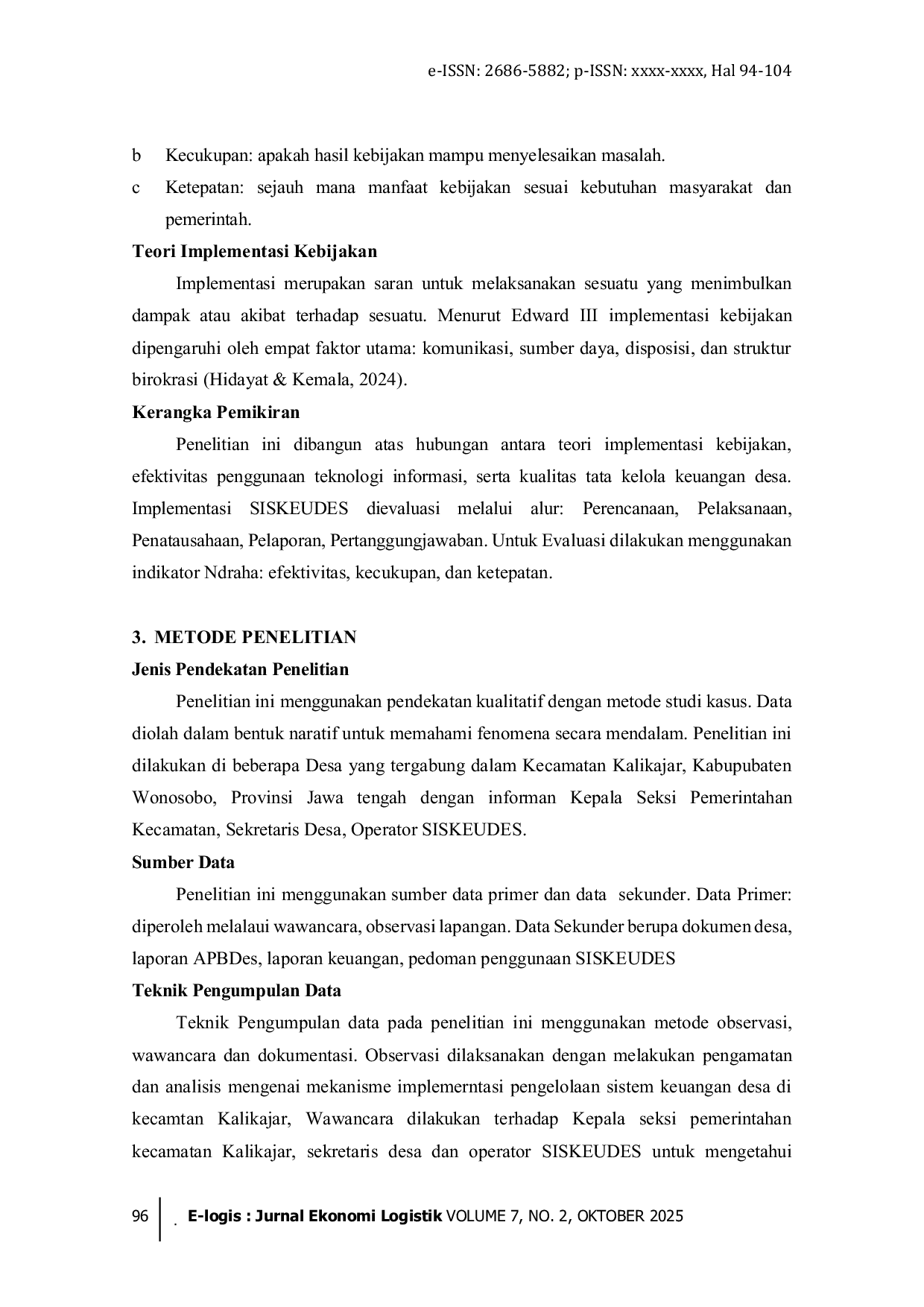 JURIS Evaluasi Implementasi Sistem Keuangan Desa Siskeudes di Desa Desa Kecamatan Kalikajar Kabupaten Wonosobo