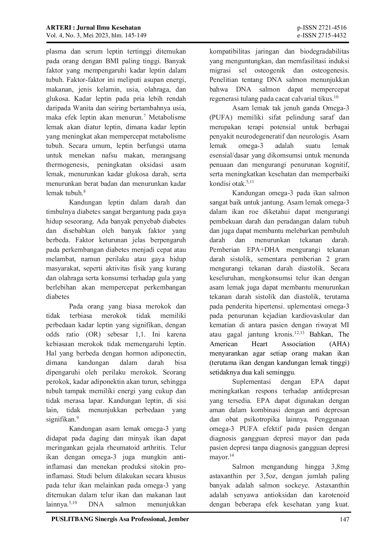 JURIS Literature Review Peran Salmon Ovary Peptide pada Tata Laksana Komprehensif