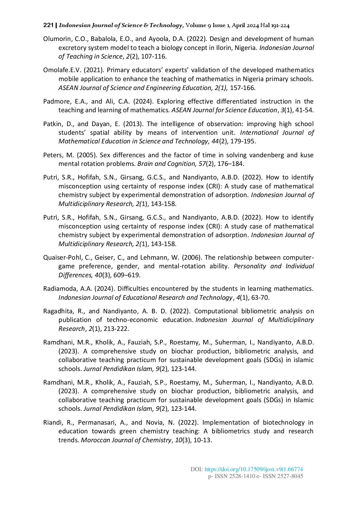 juris Spatial Visualization Ability Assessment for Analyzing Differences and Exploring Influencing Factors Literature Review with Bibliometrics and Experiment