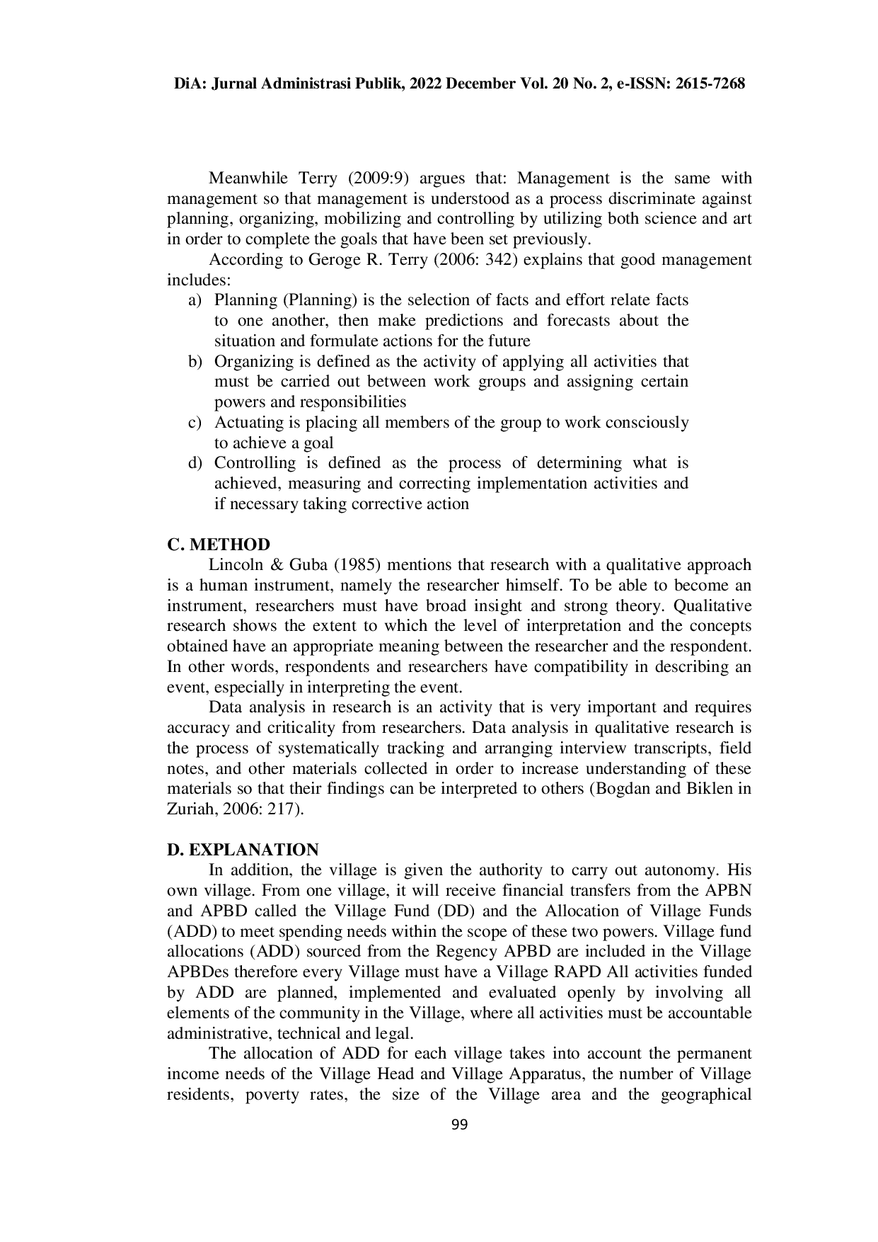 JURIS Management Of Village Fund Allocation Management To Improve Development Of Kemantren Village Blora Regency Central Java
