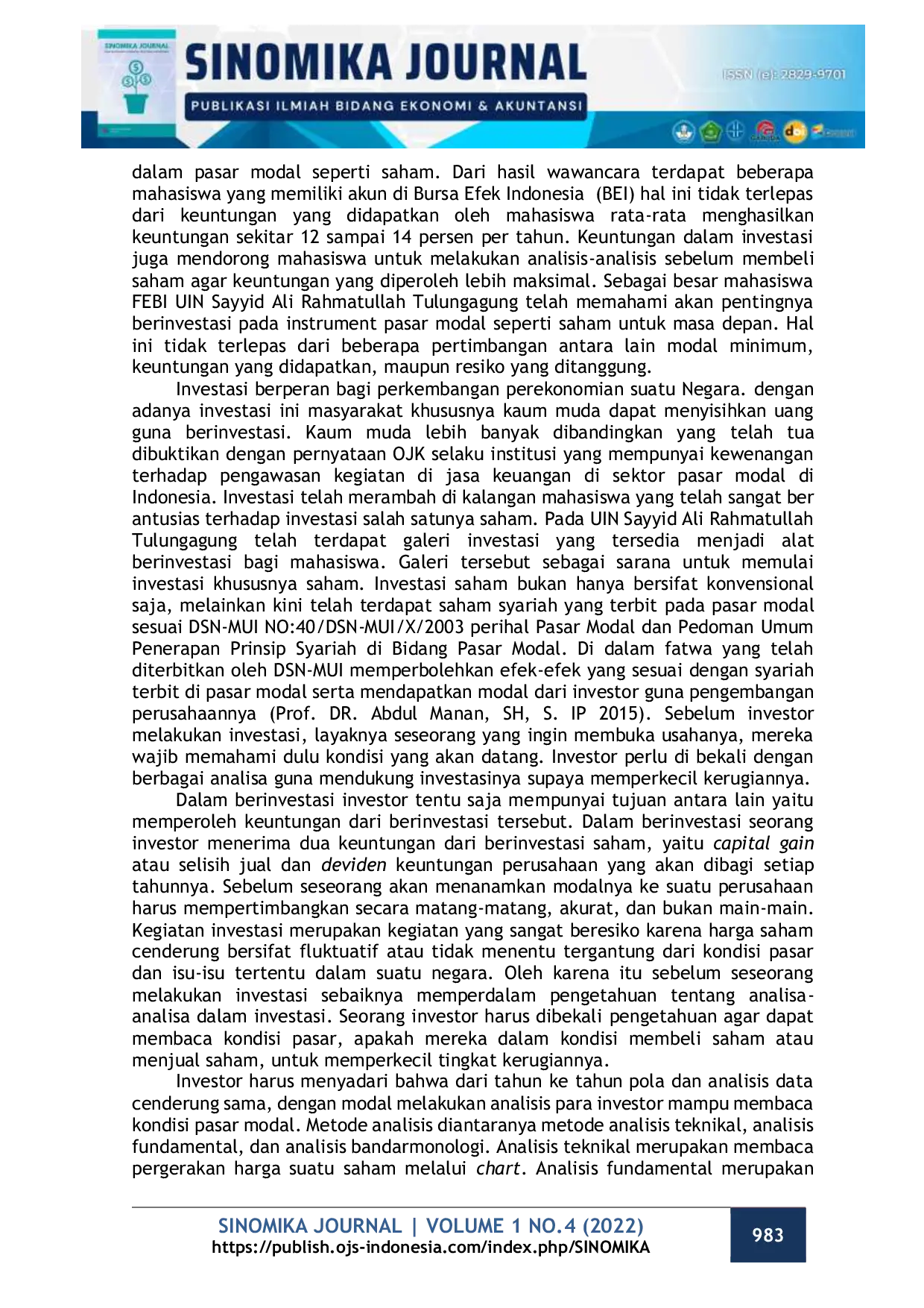 JURIS Pengaruh Analisis Teknikal Fundamental Dan Bandarmologi Terhadap Keuntungan Investor Tahun 2021 Di Bursa Efek Indonesia