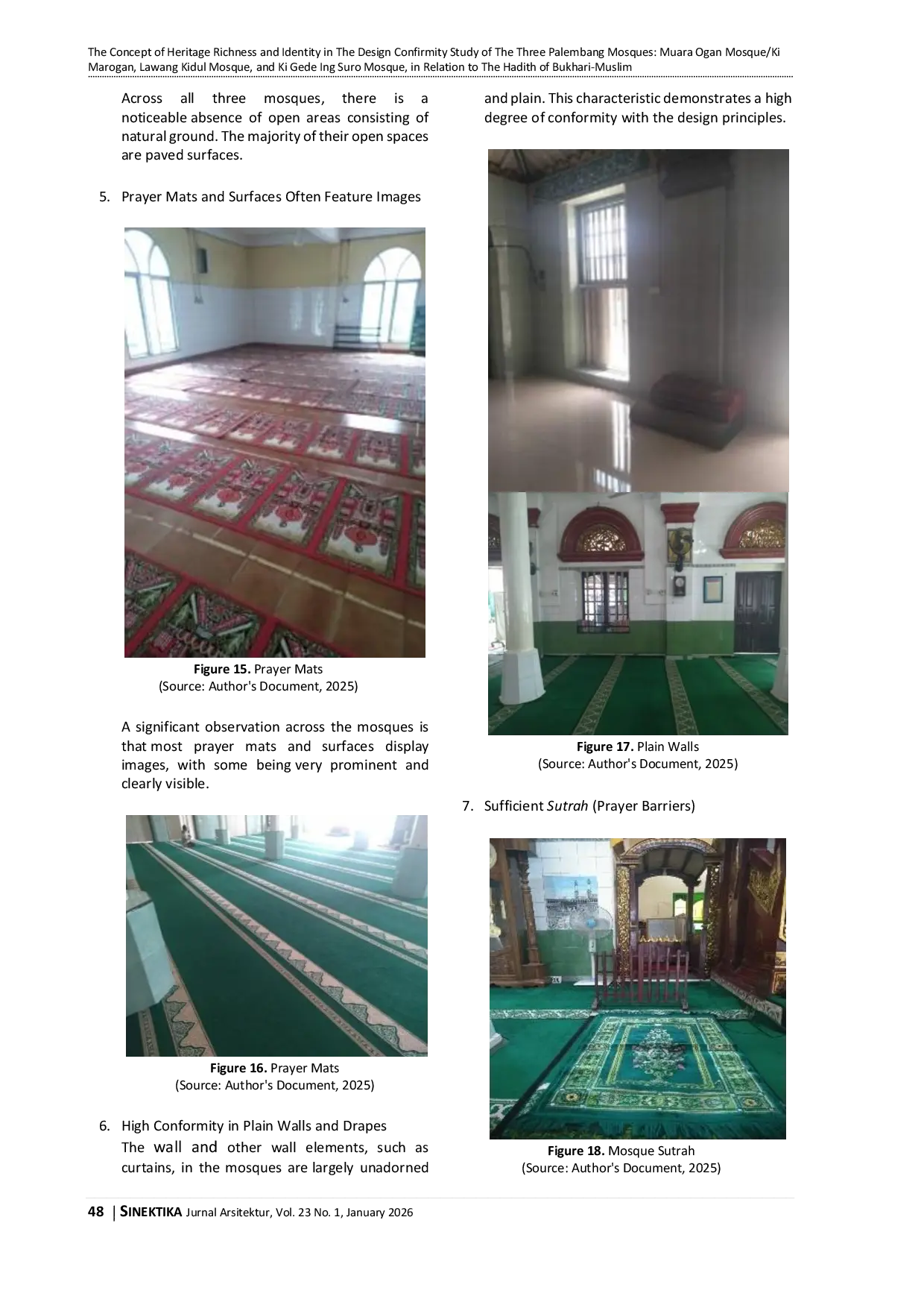 JURIS The Concept of Heritage Richness and Identity in The Design Confirmity Study of The Three Palembang Mosques Muara Ogan Mosque Ki Marogan Lawang Kidul Mosque and Ki Gede Ing Suro Mosque in Relation