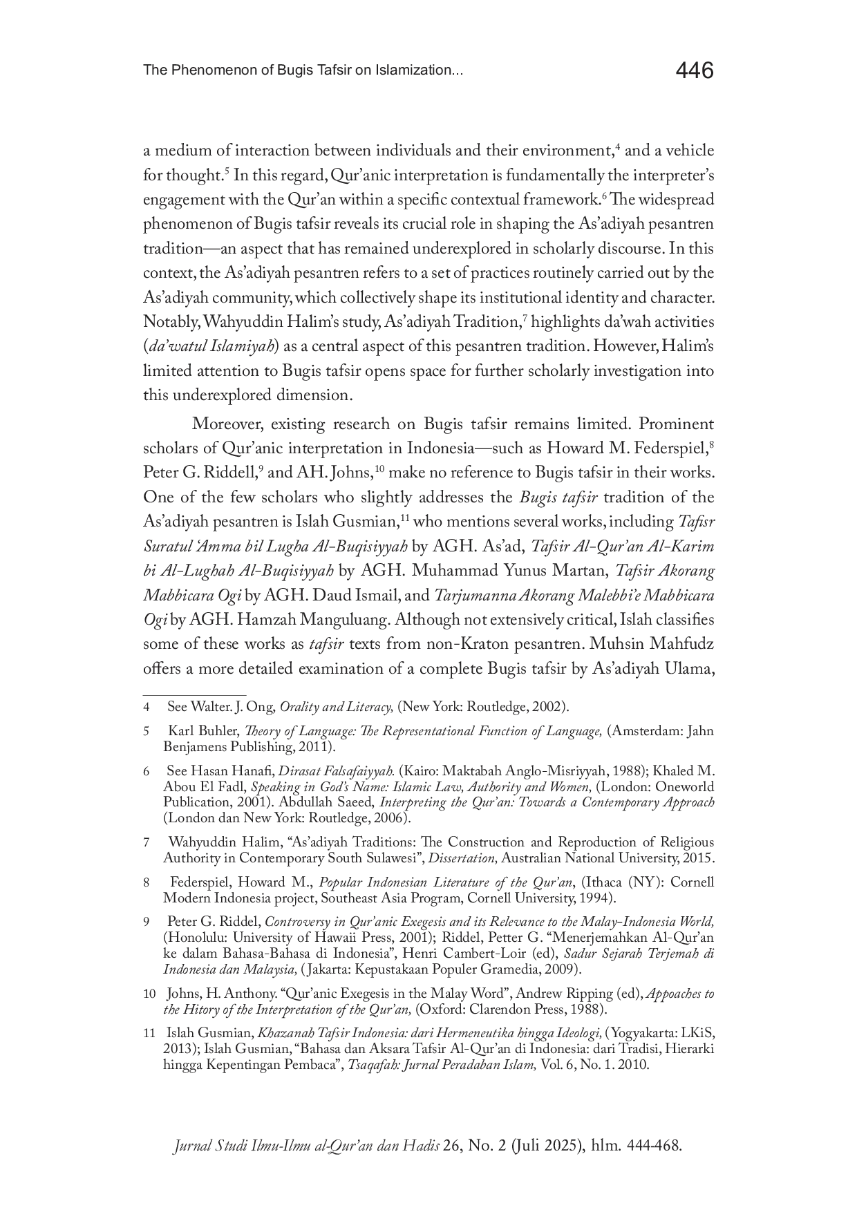 JURIS The Phenomenon of Bugis Tafsir on Islamization in Eastern Indonesia