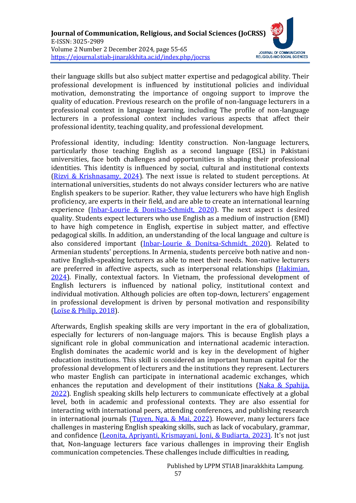 JURIS Enhancing Speaking Skills Participatory Communication Strategies for Non Language Lecturers