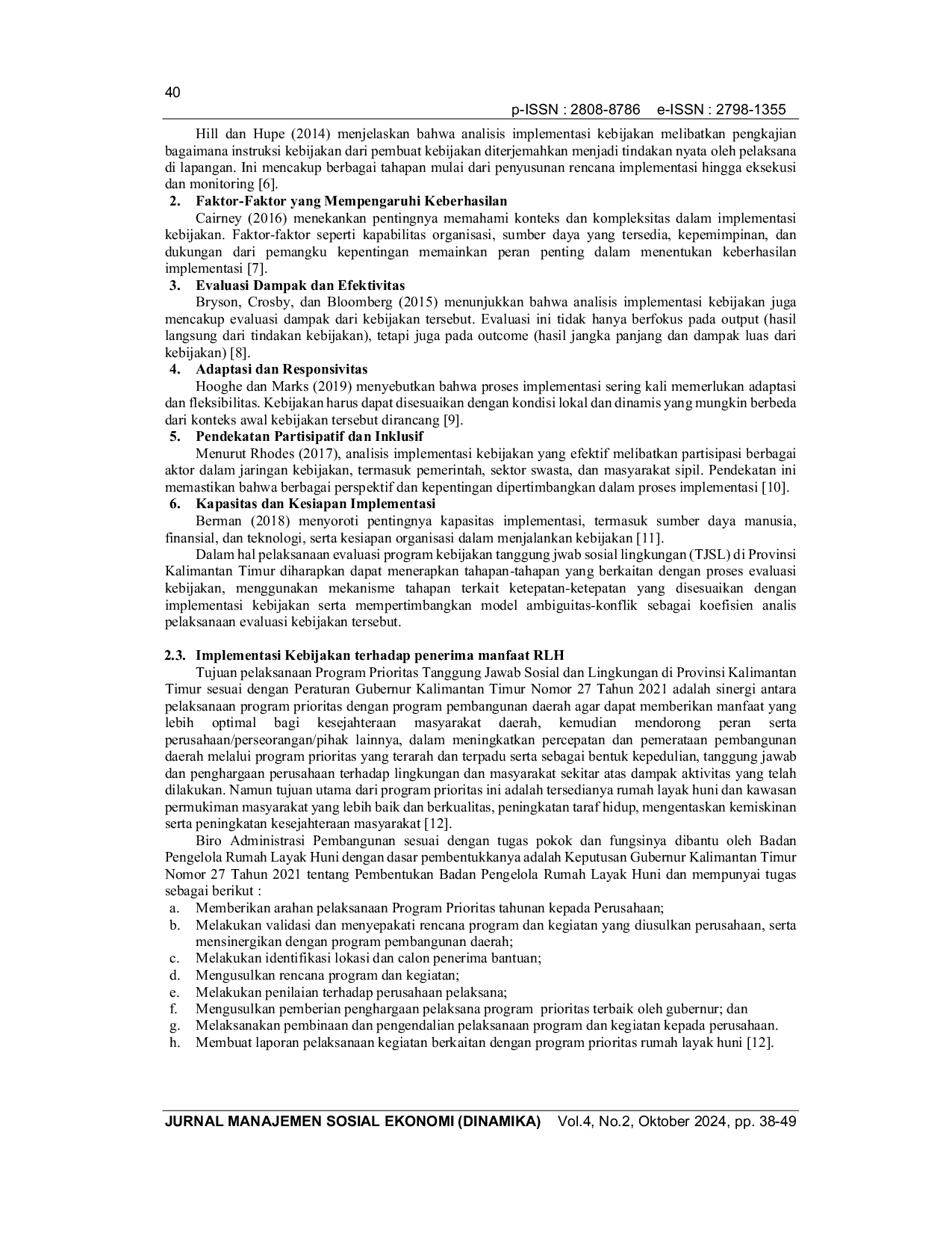 JURIS Evaluasi Program Prioritas Tanggung Jawab Sosial Lingkungan TJSL Rumah Layak Huni Di Provinsi Kalimantan Timur