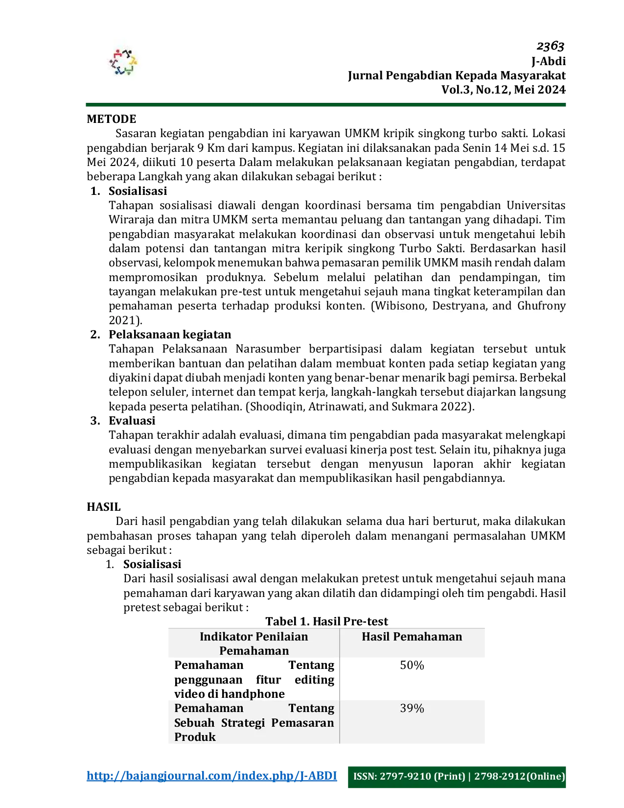 JURIS Peran Konten Kreator Sebagai Media Promosi Keripik Singkong Turbo Sakti