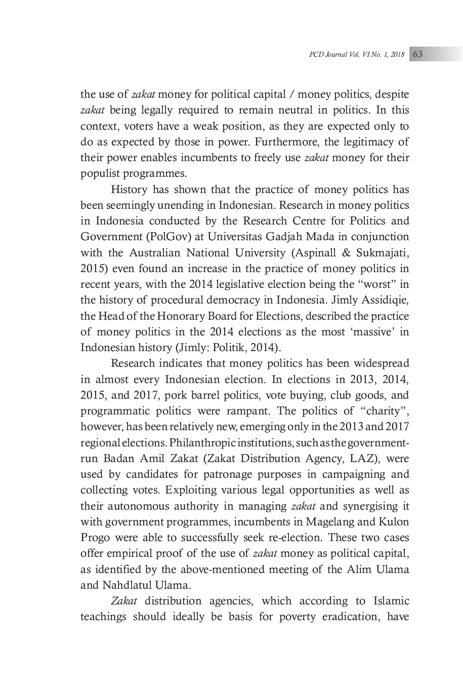 JURIS Use of Charitable Alms Zakat by Incumbent Candidates in Regional Elections in Indonesia Two Case Studies