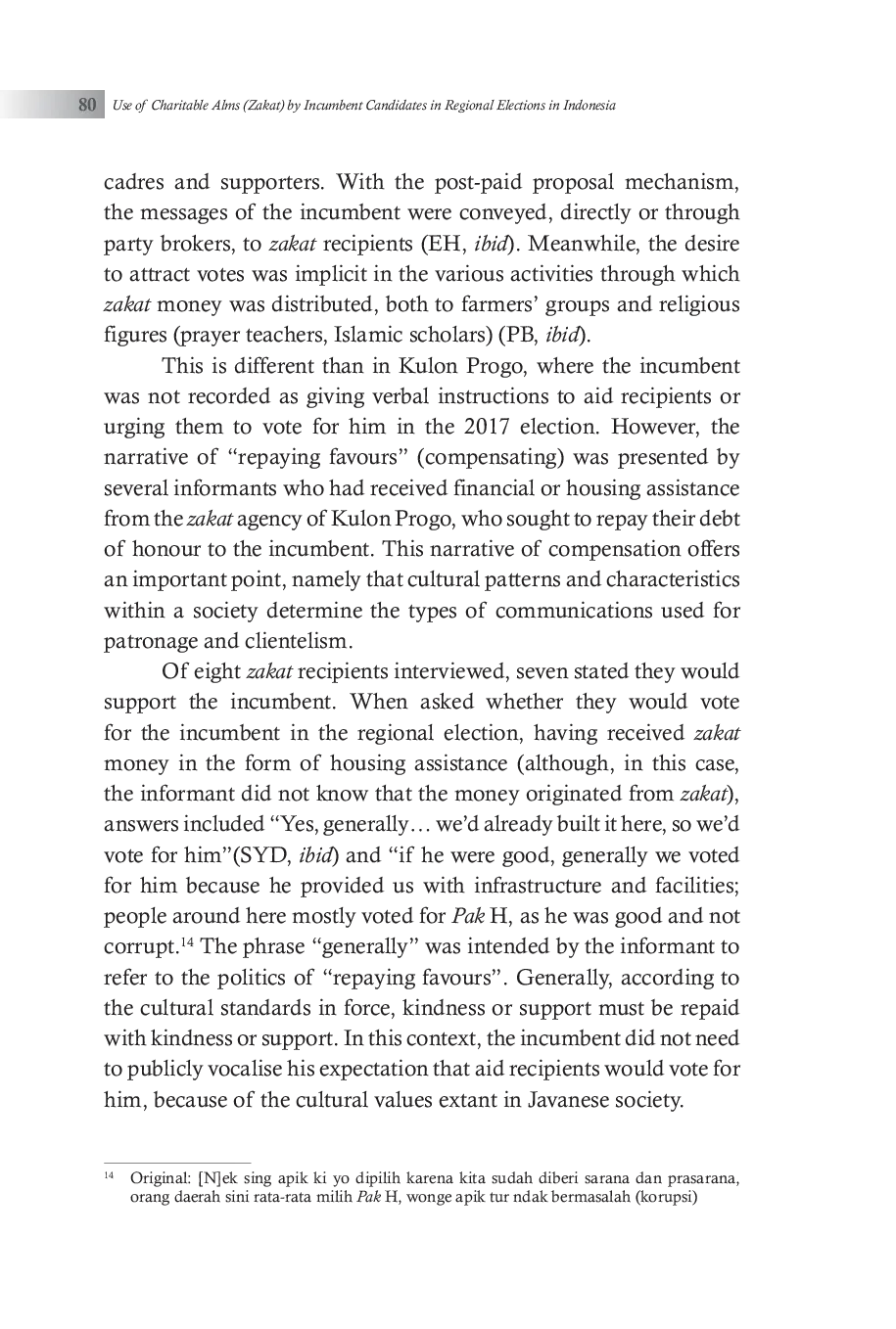 JURIS Use of Charitable Alms Zakat by Incumbent Candidates in Regional Elections in Indonesia Two Case Studies