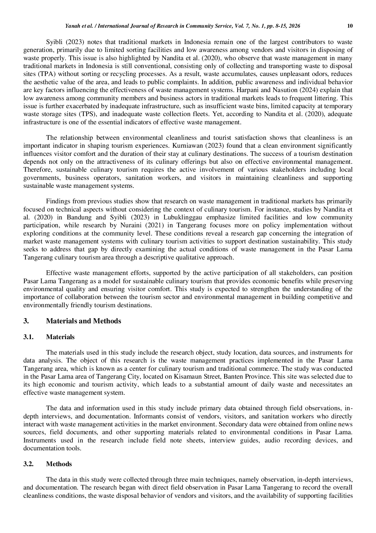 JURIS Analysis of Waste Management in the Pasar Lama Tangerang Area From a Sustainable Tourism Perspective