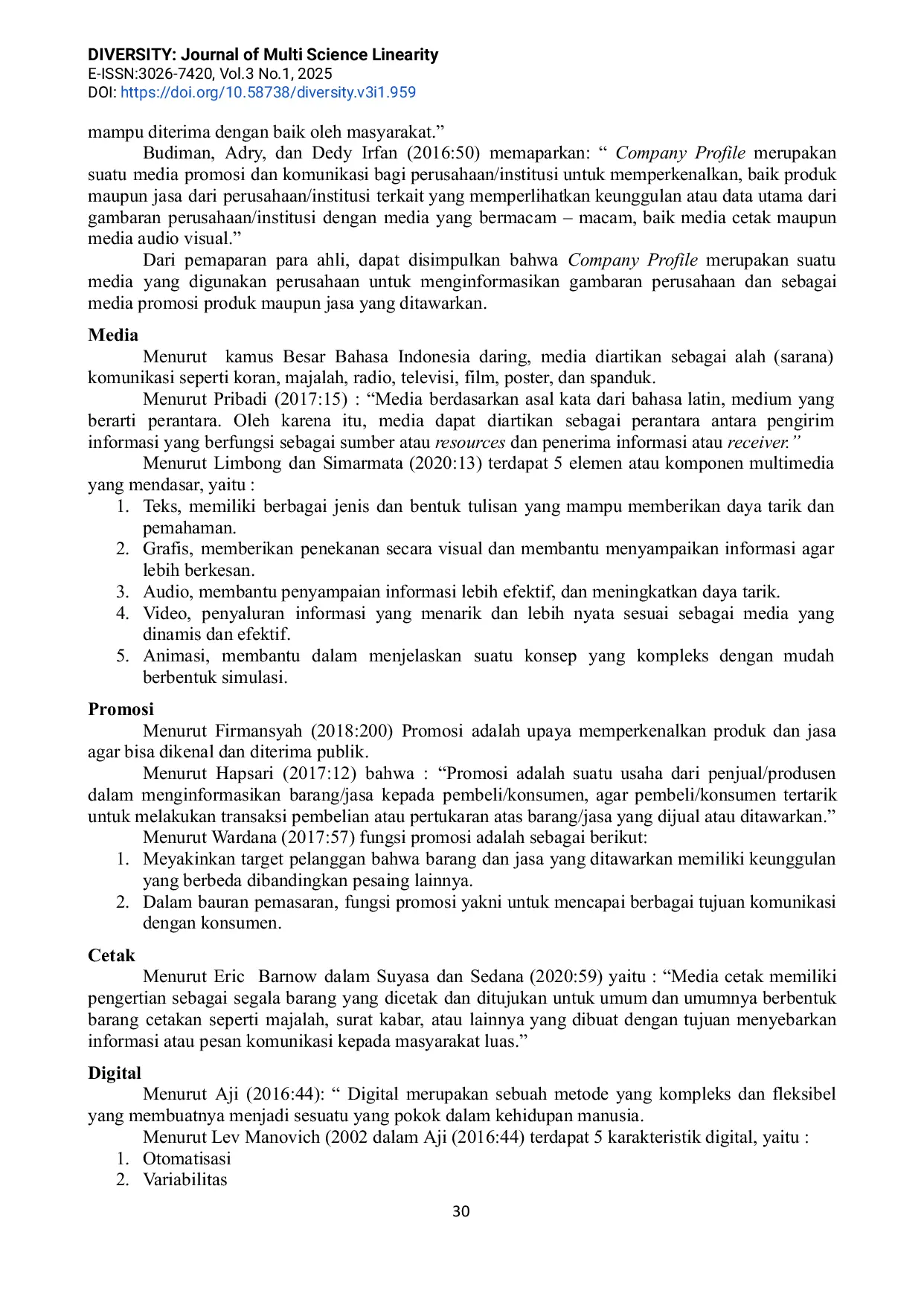 JURIS Perancangan Company Profile Berbasis Cetak Digital sebagai Media Promosi pada Radio 103 FM Jakarta